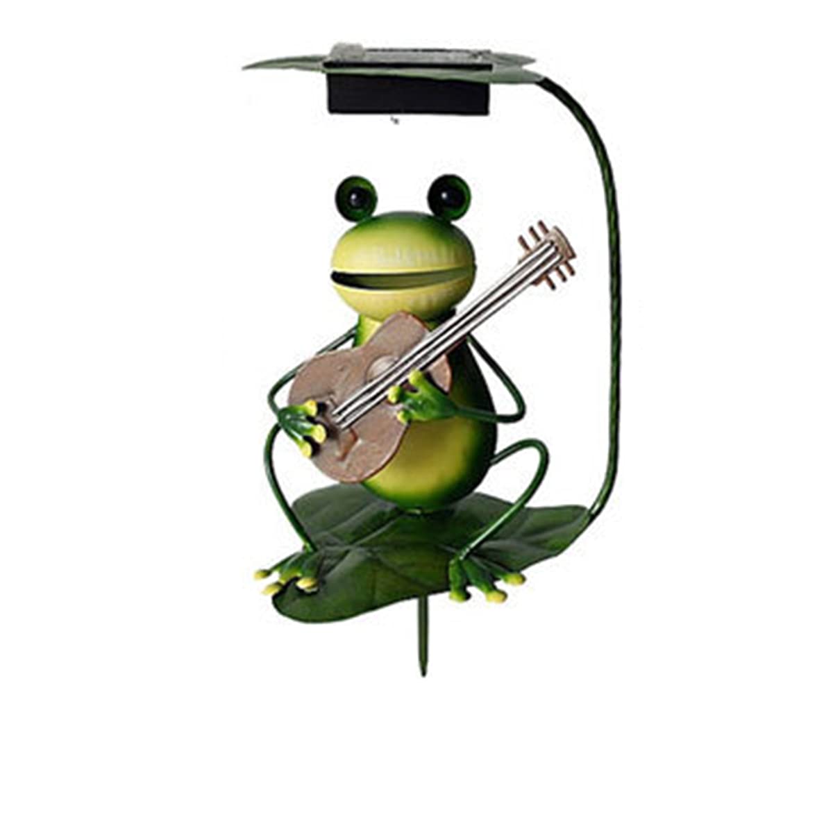 Solar Garden LED Lights - Musician Frog Outdoor Lamp with Guitar, Frog Statue Decor for Yard, Patio, Pathway & Walkway | Perfect for Garden Decor, Landscape Lighting & Outdoor Party Ambiance