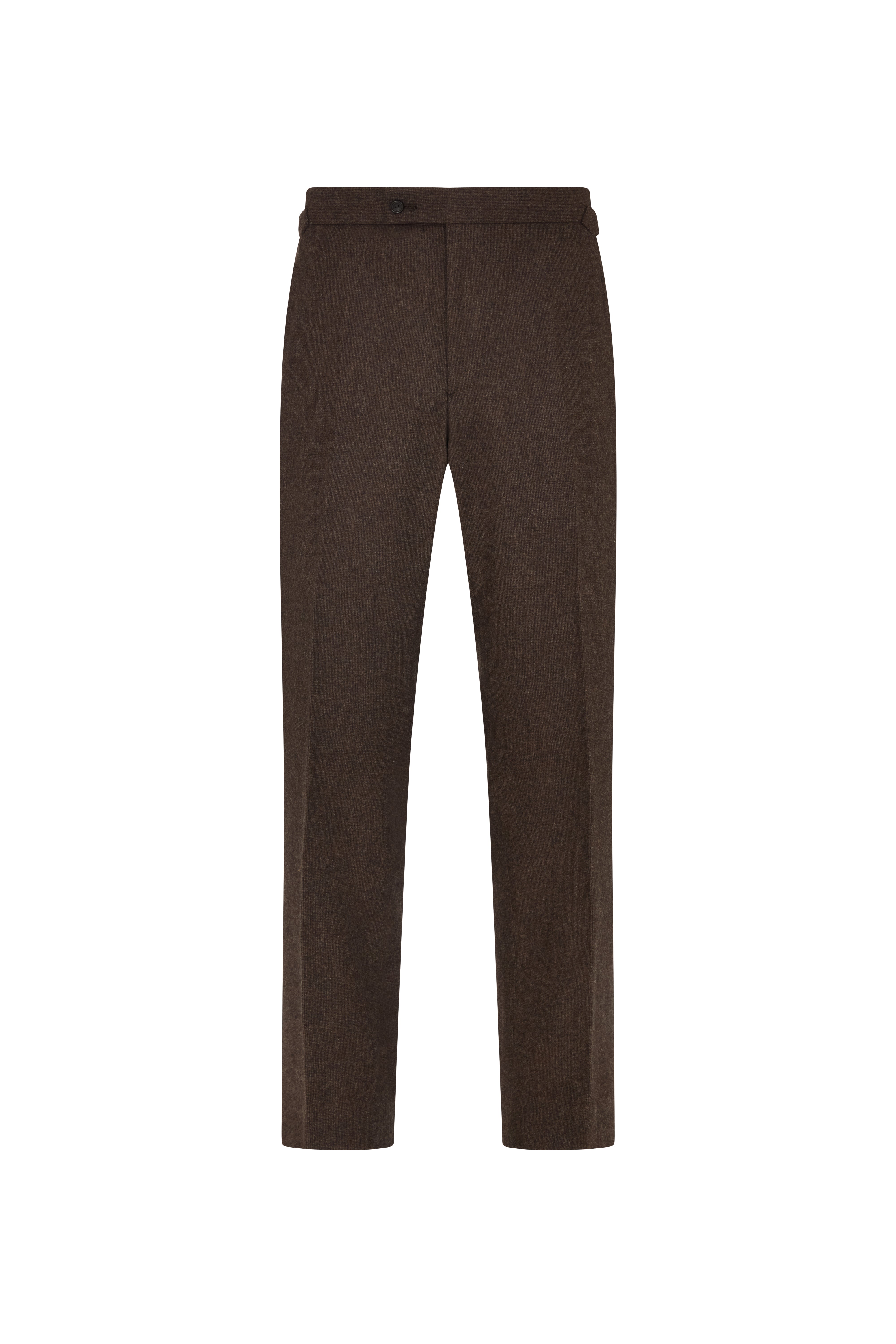 Stylish Brown Broken Hairline Check Flannel Trousers for Men & Women - Perfect for Casual Outfits, Office Wear & Autumn Fashion