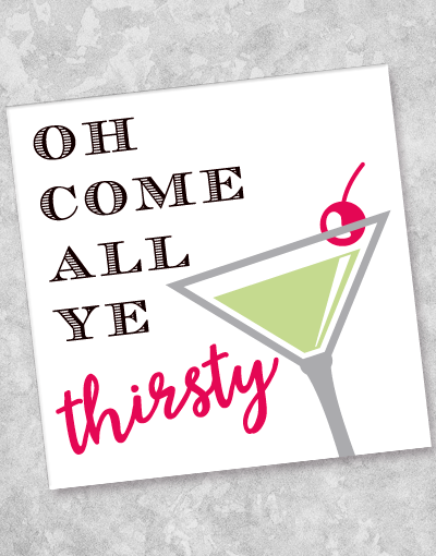 All Ye Thirsty Beverage Napkins - 40 Count Premium Absorbent Cocktail Napkins for Drinks, Parties & Home Entertaining