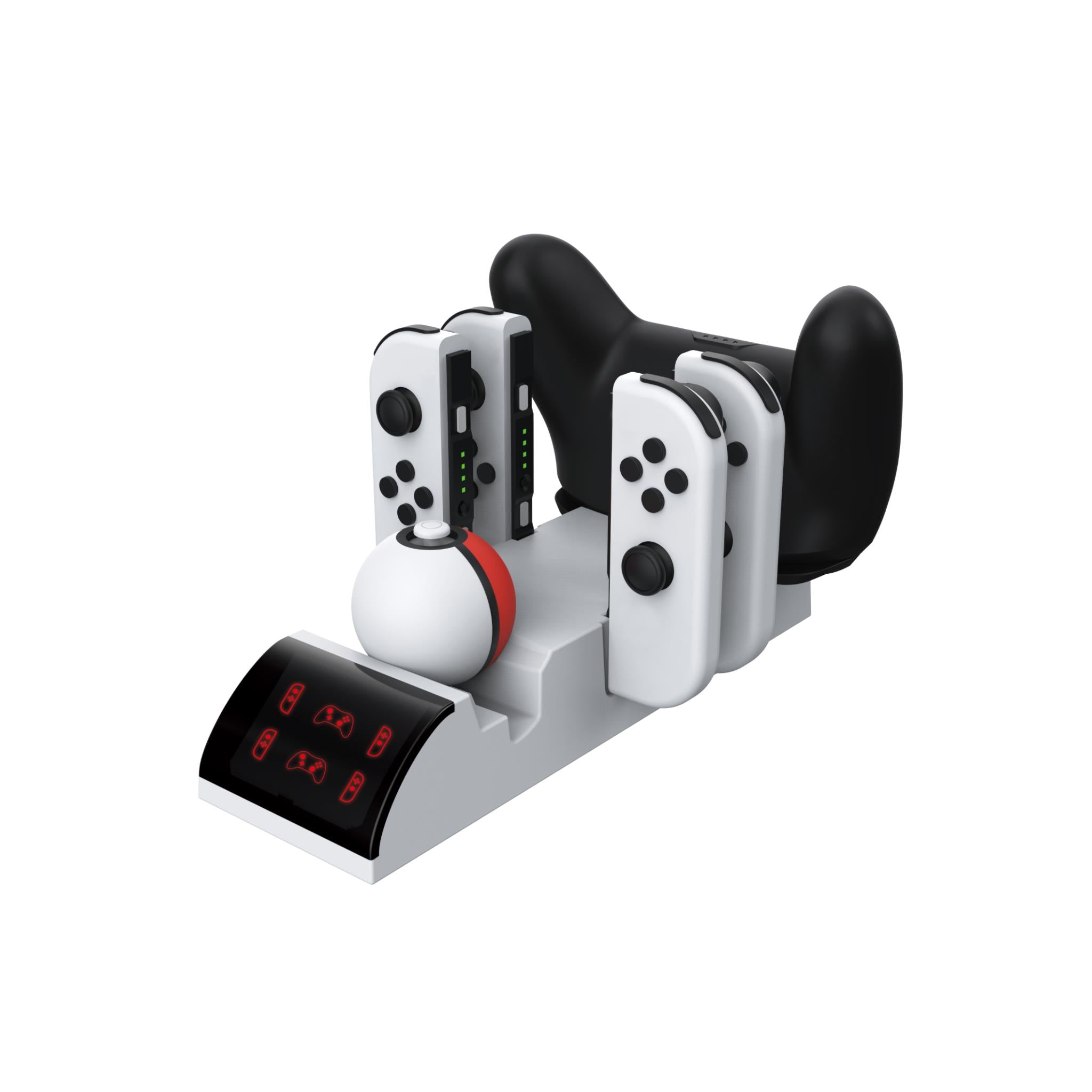 3rd Earth 6-in-1 Fast Charging Station Dock for Nintendo Switch & Switch OLED Controllers - Compatible with Joy-Cons & Pro Controller (Pokemon Edition) - Perfect for Gaming Sessions, Travel & Multiplayer Setups