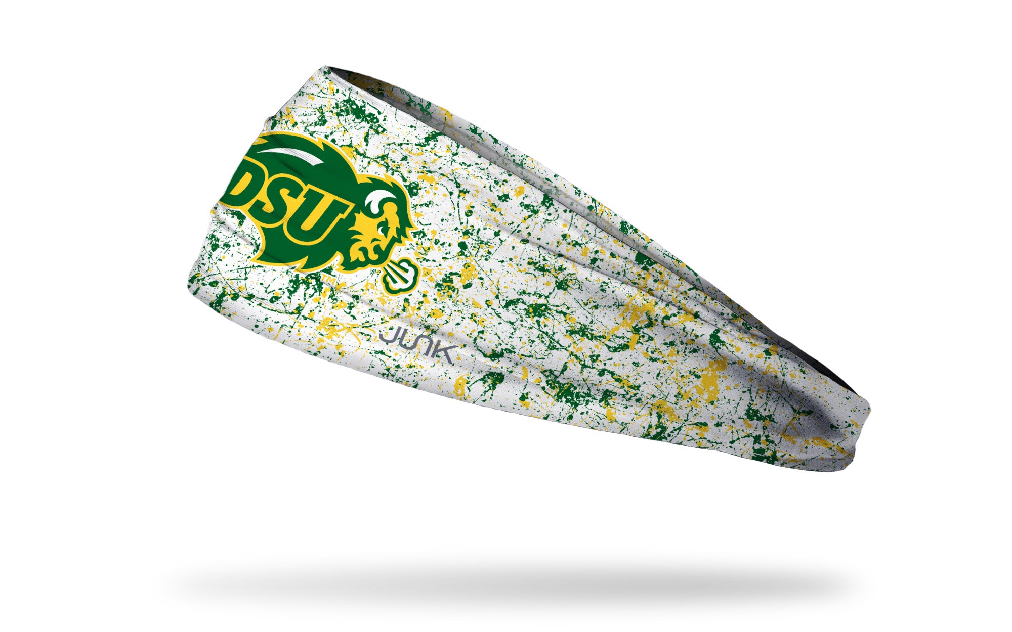 North Dakota State University Splatter White Big Bang Lite Headband - Comfortable Sports Headband for Running, Yoga, and Workouts