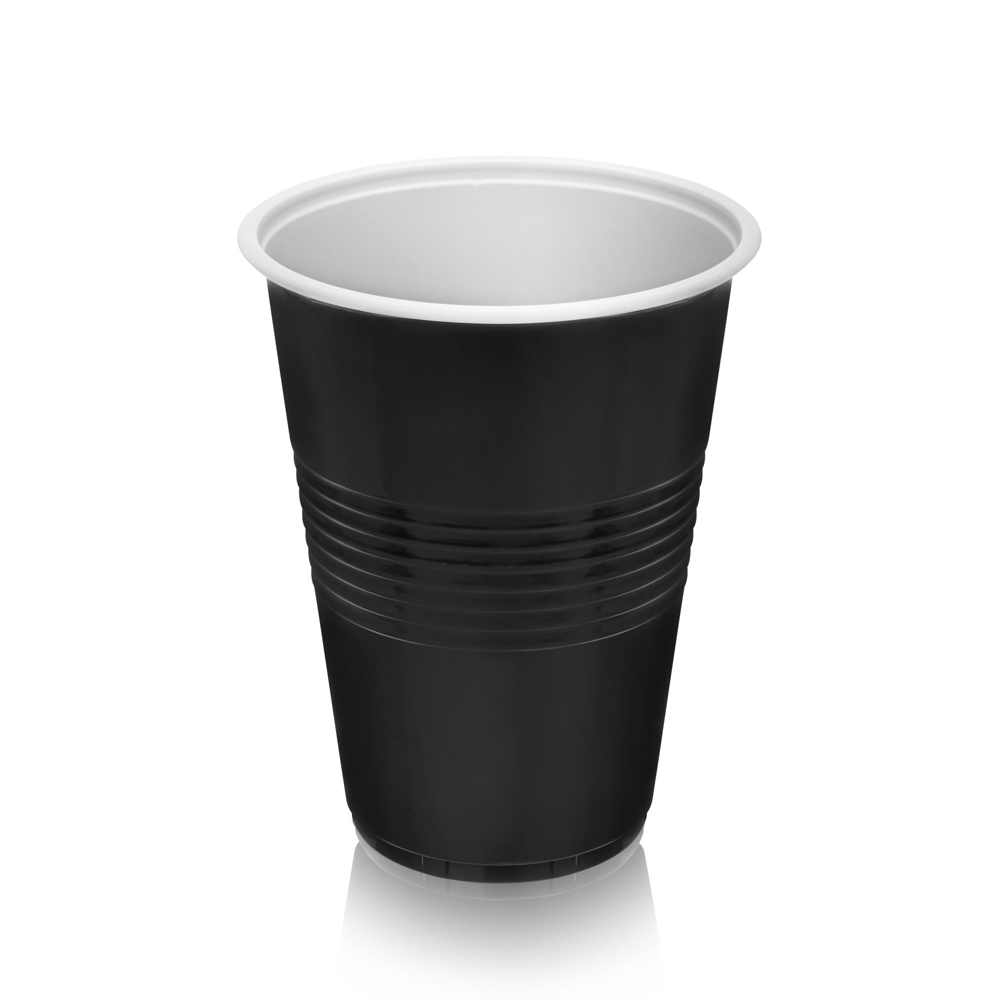 16 oz Black Disposable Party Cups - 50 Pack by True - Perfect for Birthday Parties, BBQs, and Outdoor Events