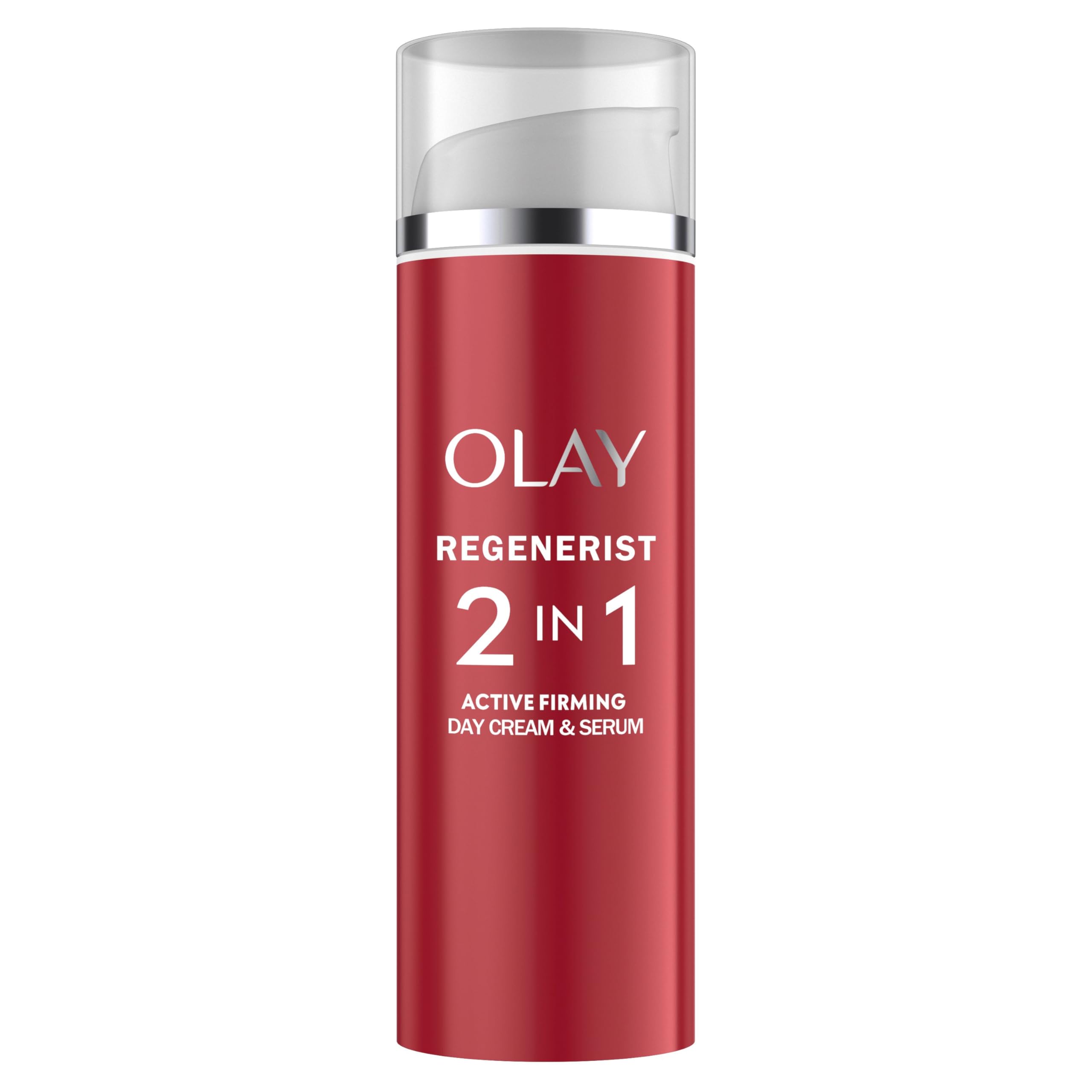 Olay Regenerist Day Face Cream & Serum - 2-in-1 Anti-Wrinkle & Firming Moisturizer with Niacinamide & Peptides for Hydration & Renewal | Lightweight 50ml | Perfect for Daily Anti-Aging Skincare Routine & Travel