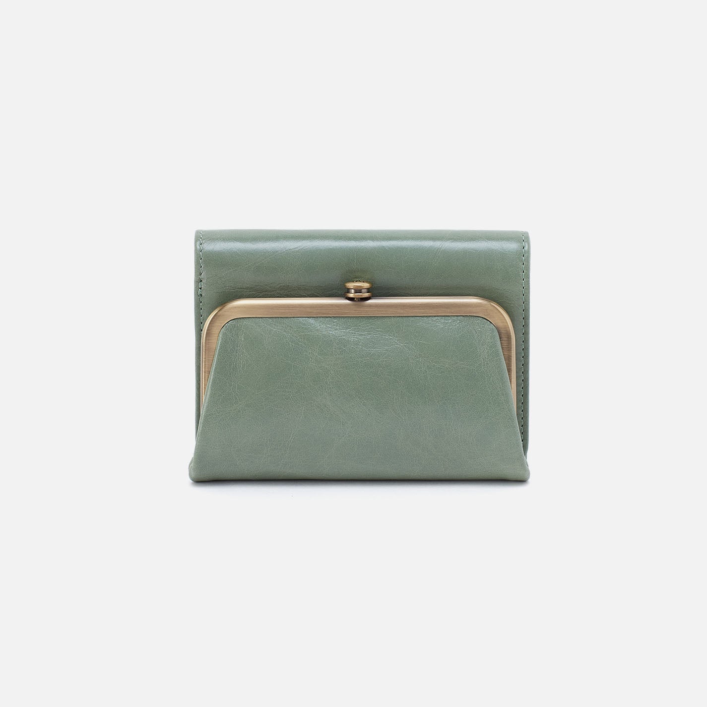 Robin Compact Wallet in Polished Leather - Slim RFID Blocking Minimalist Wallet for Men & Women - Perfect for Travel, Business & Everyday Use (Jade Green)