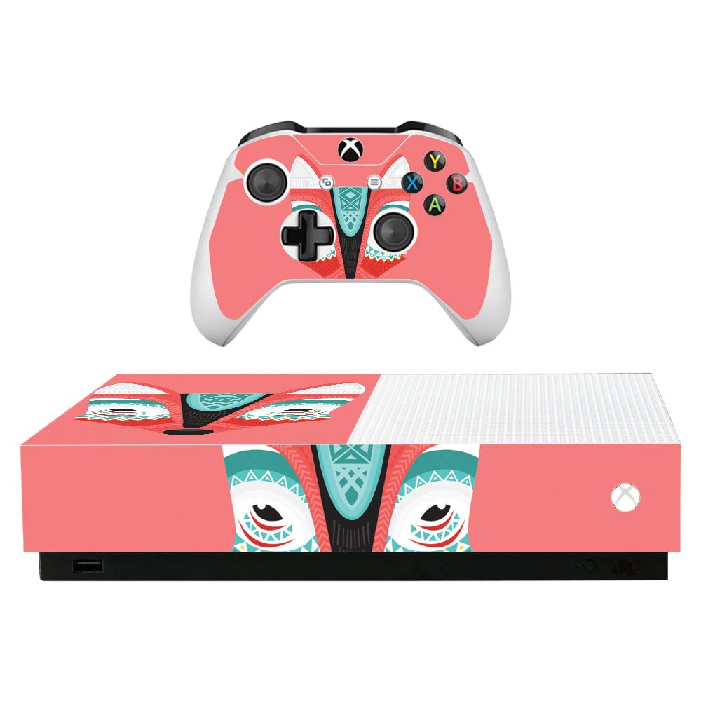 Aztec Fox Vinyl Skin Wrap for Microsoft Xbox One S All-Digital Edition - Protective, Durable Decal Cover | Easy to Apply & Remove | Made in USA | Perfect for Gaming Setups & Custom Console Designs