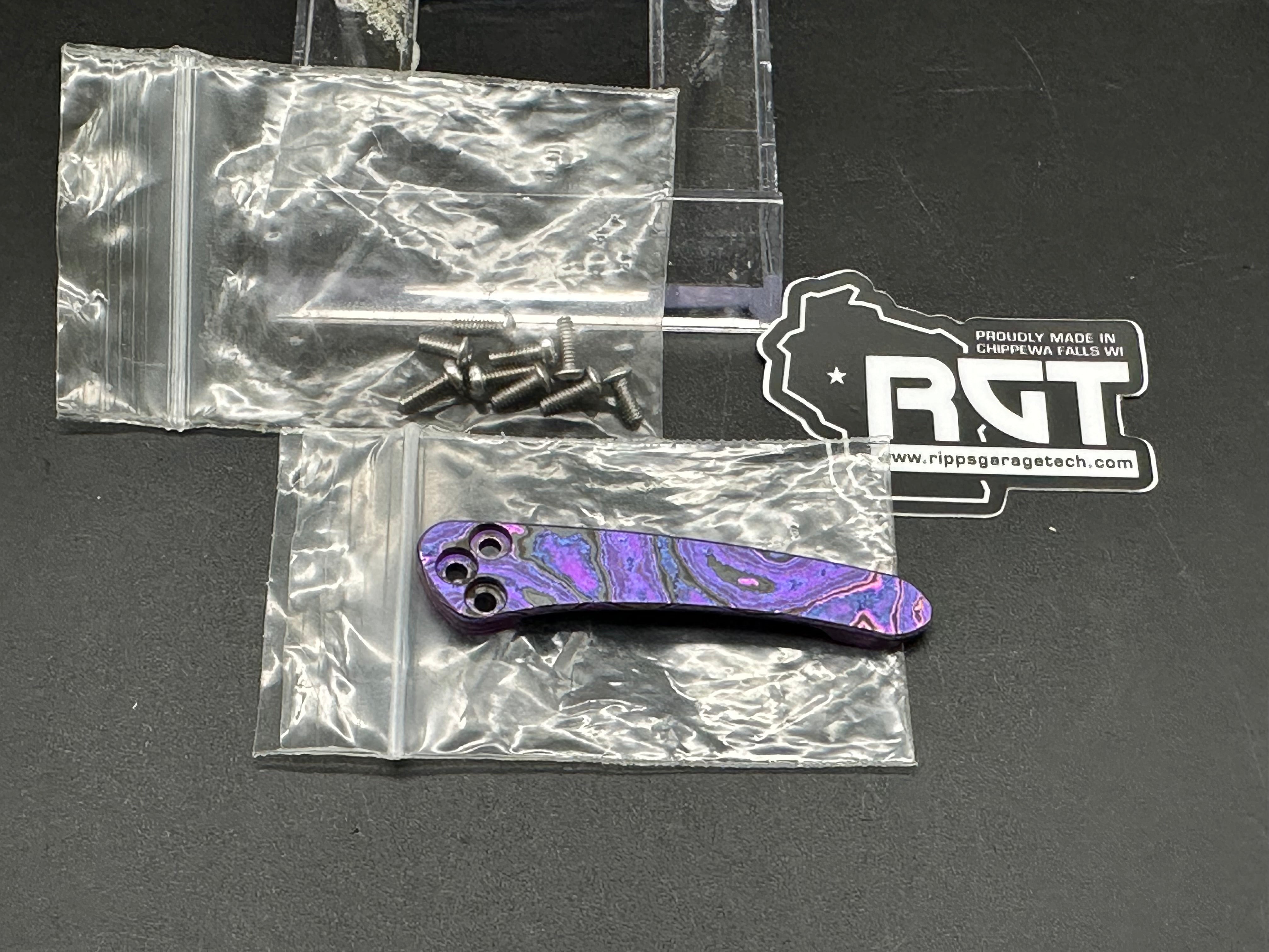 Spyderco Para 3 Titanium Damascus Pocket Clip - Premium EDC Knife Accessory for Outdoor, Camping & Everyday Carry (EDC) | Ripps Garage Tech RGT Upgrade