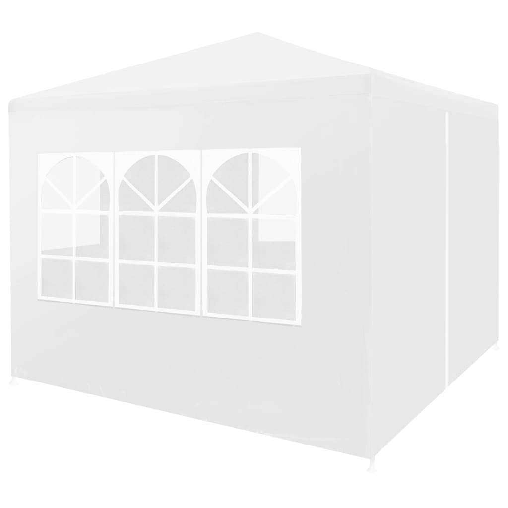CHARMMA 10x10 Heavy Duty White Party Tent - Large Pop Up Canopy for Outdoor Weddings, Backyard Parties & Events | Waterproof Instant Shelter for Camping, Picnics & Festivals