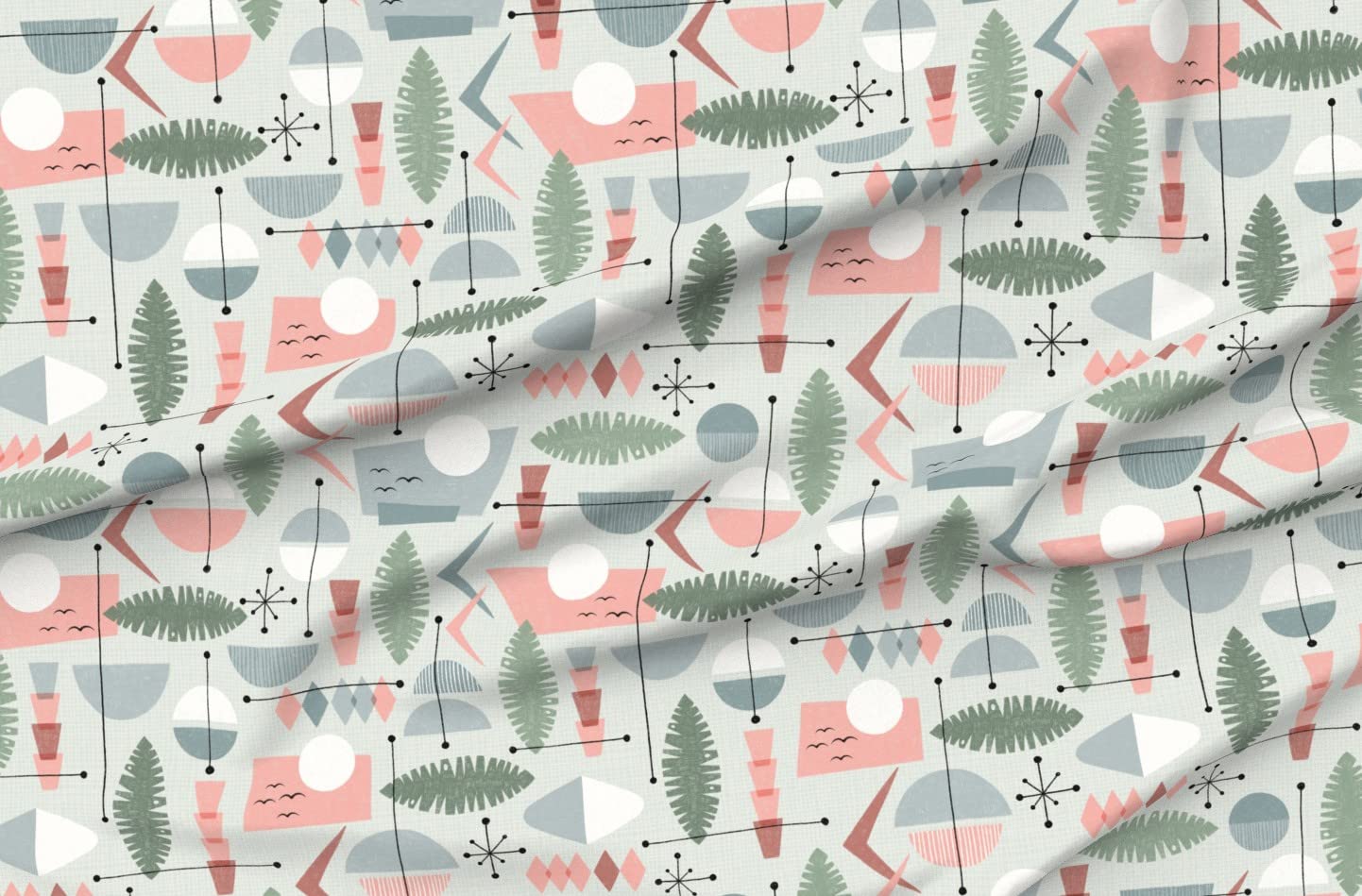 Sunset Palm Retro Summer Beach Print Velvet Fabric by The Yard - Upholstery, Home Decor & Apparel Material - Perfect for DIY Pillows, Curtains, Dresses and Coastal-Themed Decor