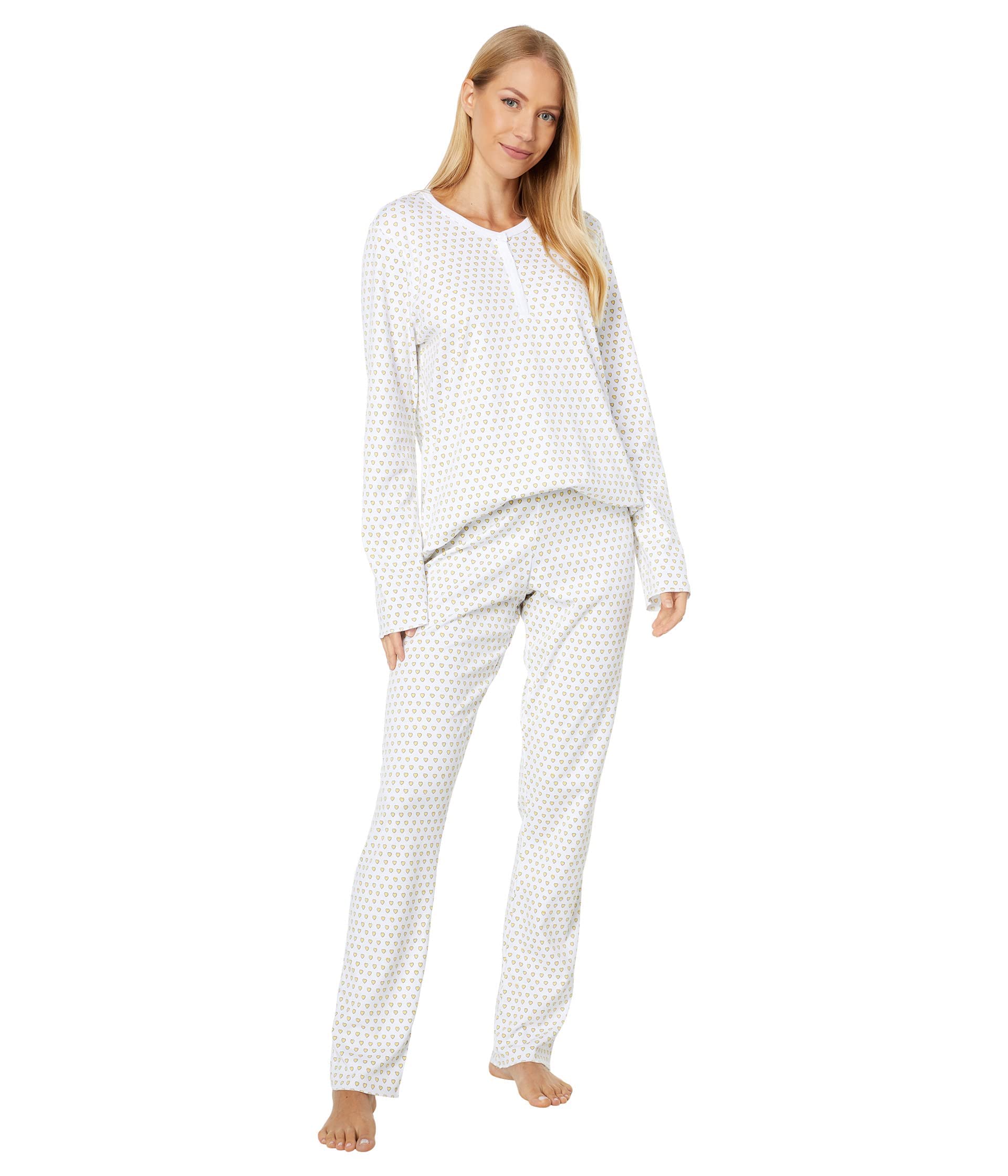 Roller Rabbit Hearts Pajamas for Women - Soft Cotton Sleepwear Set with Romantic Heart Print - Perfect for Valentine's Day, Anniversary Gifts & Cozy Nights