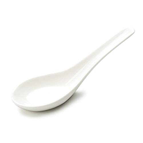 12-Piece White Ceramic Spoons - 5