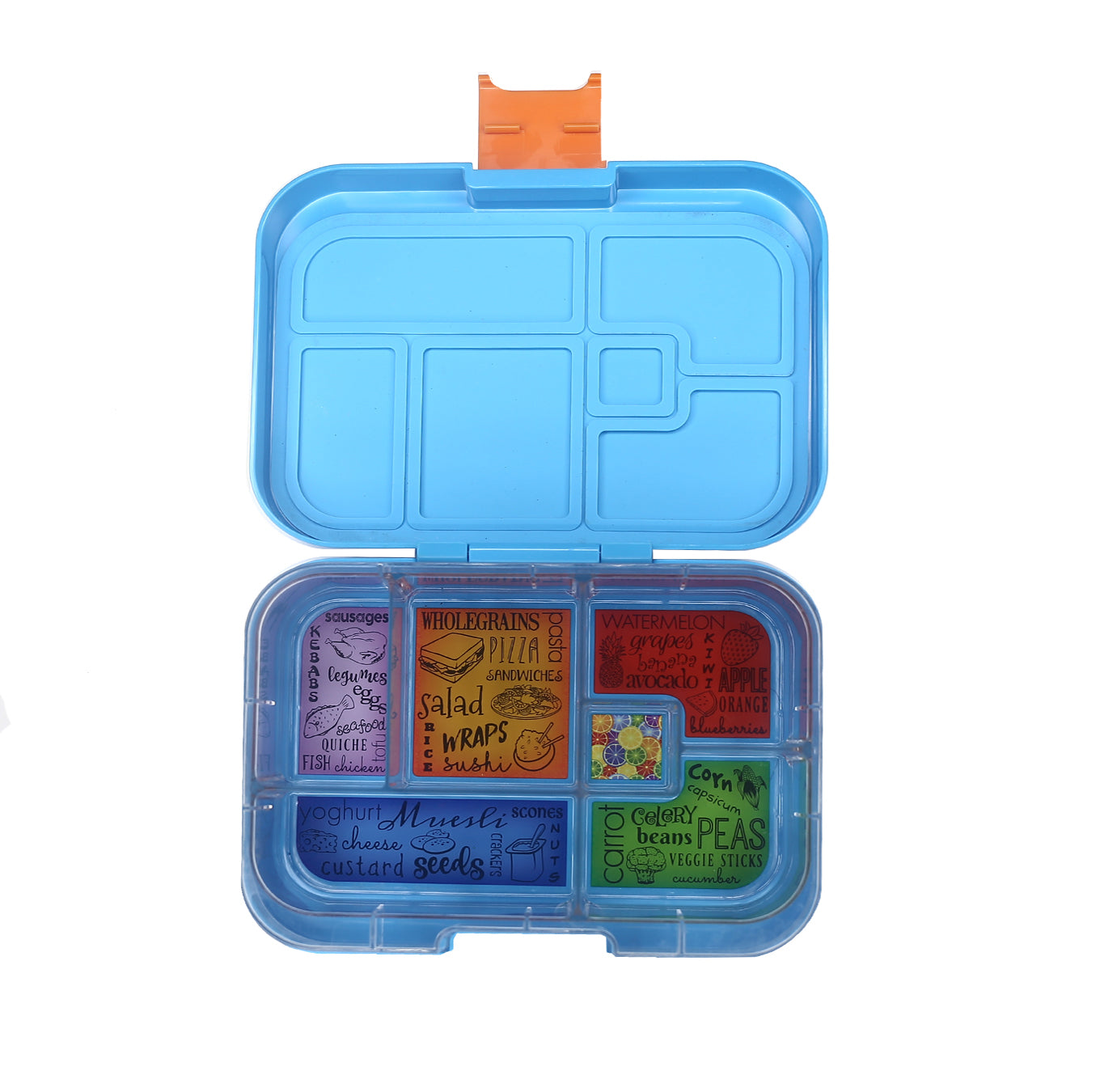Munchbox Maxi 6 - Premium Insulated Lunch Box for Kids & Adults | Leakproof Food Container | Perfect for School, Work, Picnics & Travel | Blue Ocean Design