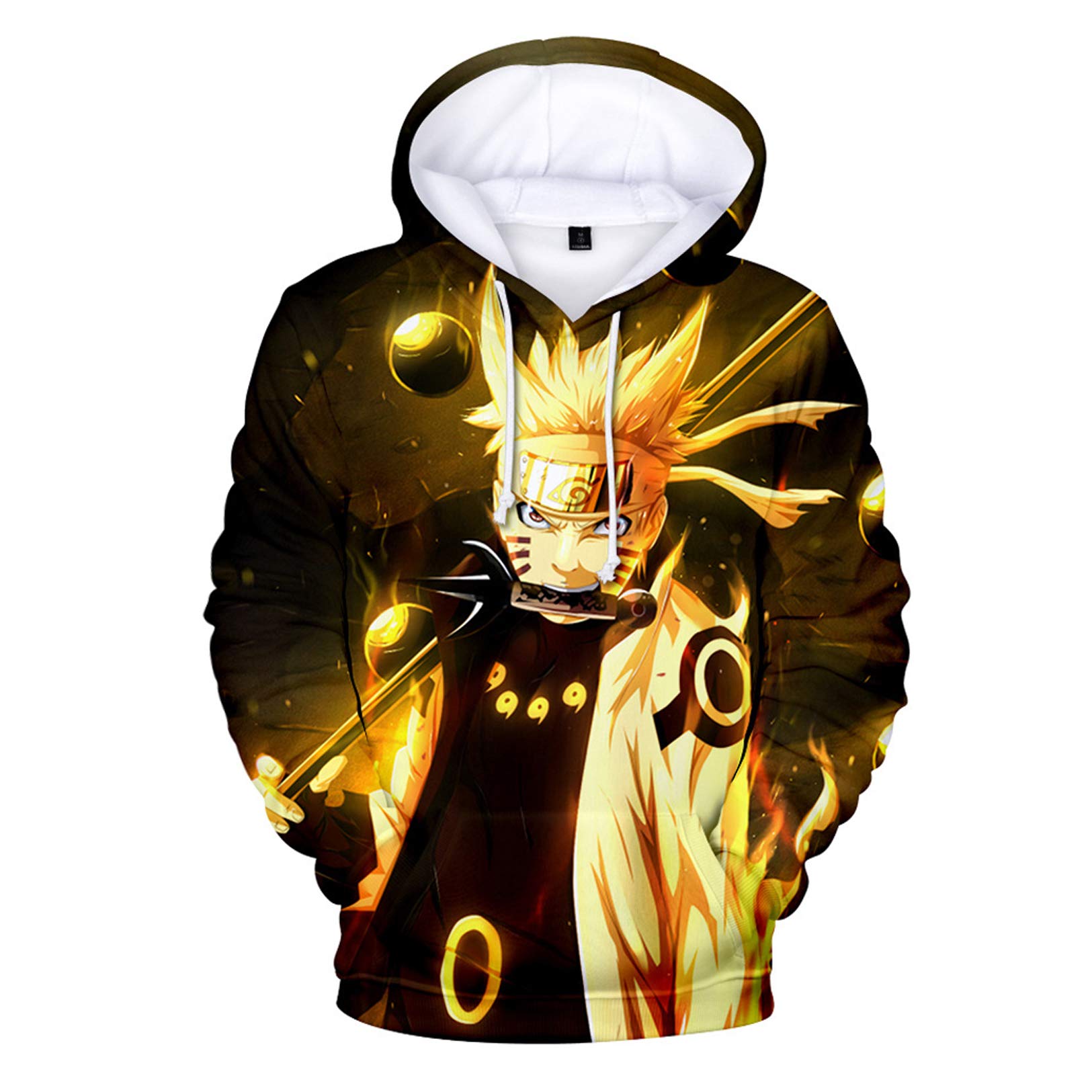 3D Printed Anime Hoodie - Hatake Kakashi Cosplay Pullover Sweatshirt for Men | Cool Anime Jacket for Cosplay, Halloween & Casual Wear