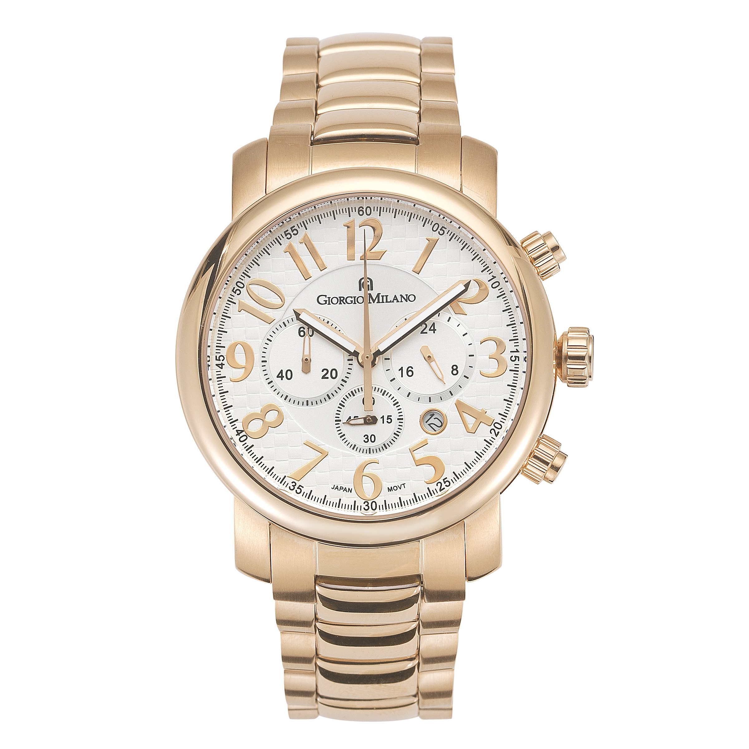 Giorgio Milano Luxury Women's Watch - 'Giovanna' Chronograph Ladies Watch with 44mm Case, Japanese Quartz Movement & Stainless Steel Band - Perfect for Business, Parties & Special Occasions