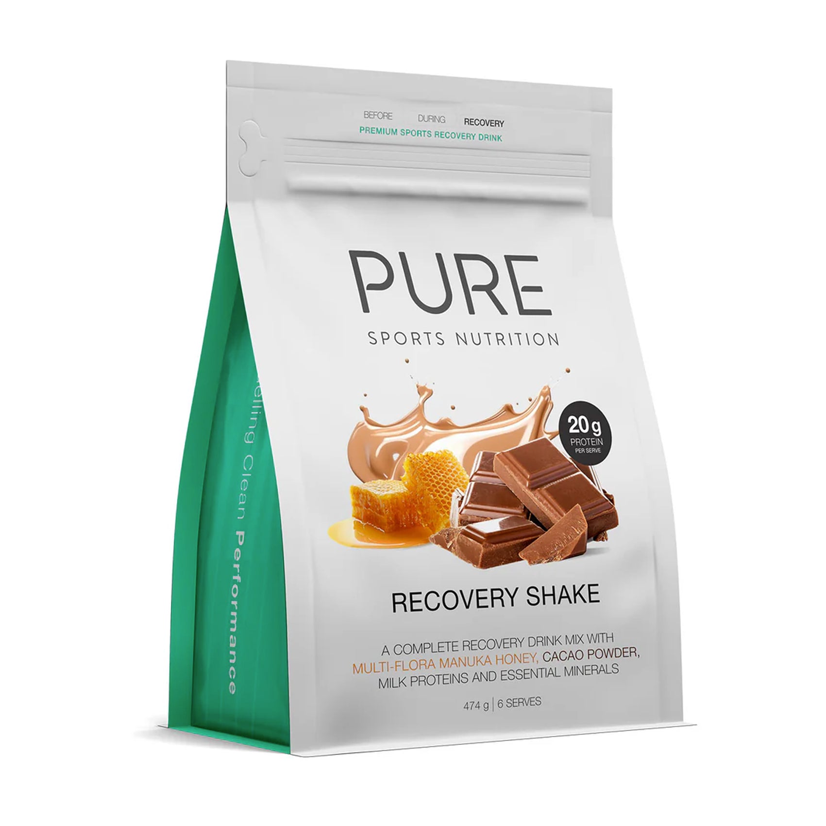 PURE Recovery Shake 475g - Post-Workout Protein Powder for Muscle Recovery & Growth | Ideal for Gym, Fitness & Athletic Performance