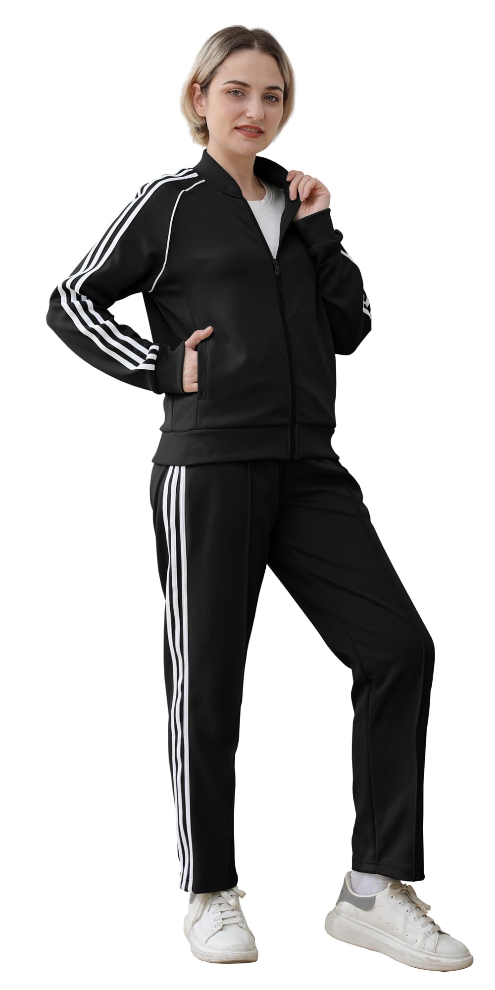 Women's 2-Piece Tracksuit Set - Long Sleeve Zip Up Hoodie & Jogger Pants for Lounge, Running & Workout - Comfortable Sweatsuit Outfits for Yoga, Gym & Casual Wear