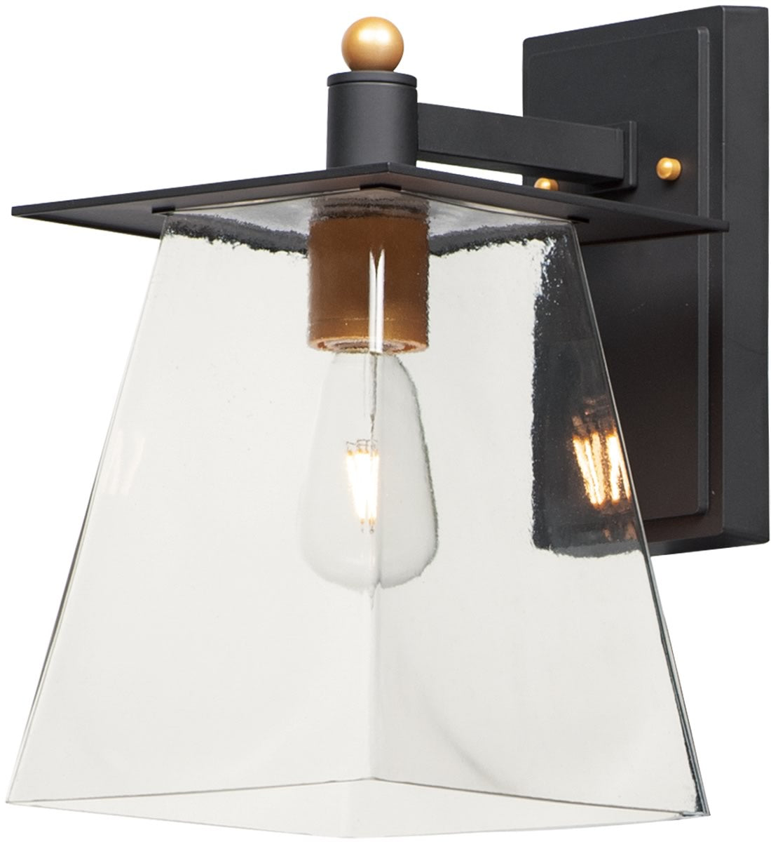 13H Chalet LED 1 Light Outdoor Wall Sconce Bronze/Gold - Weatherproof Exterior Lighting for Porch, Patio, Garden & Entryway