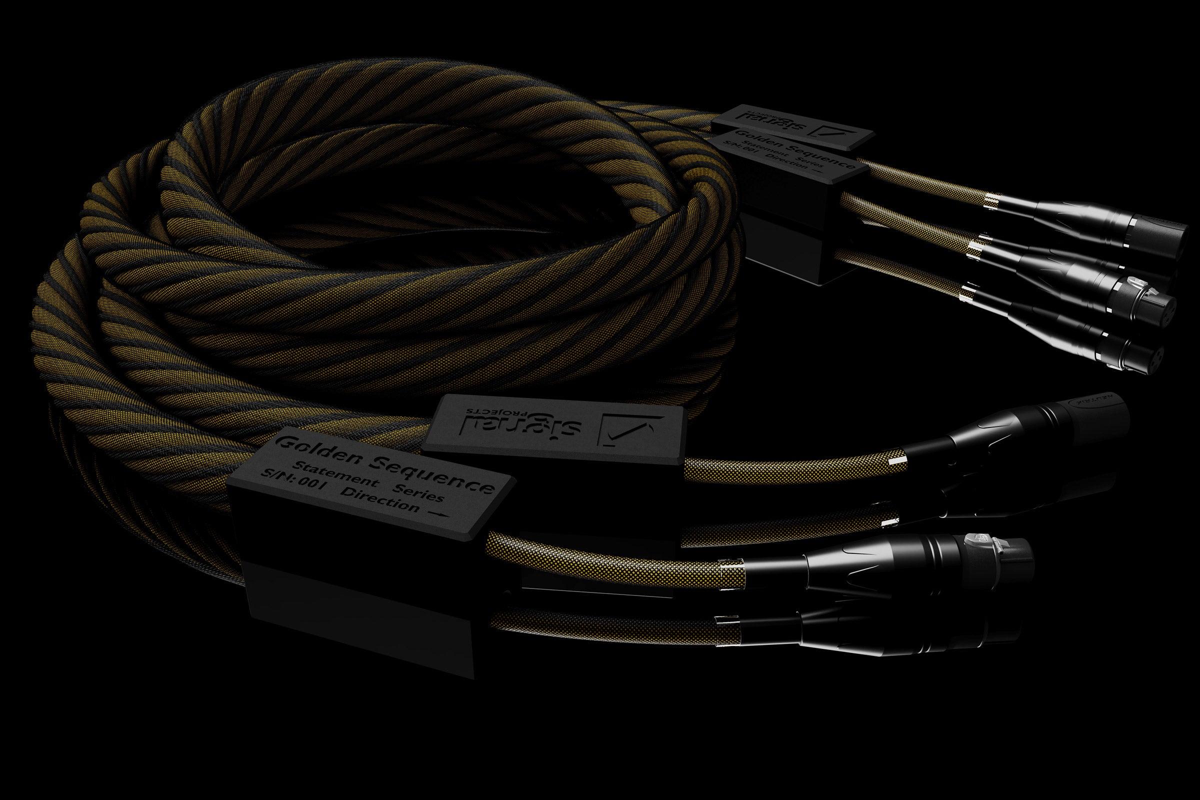 Premium Golden Sequence XLR Interconnect Cable - High-Quality Audio Signal Transmission for Studio Recording & Live Performances