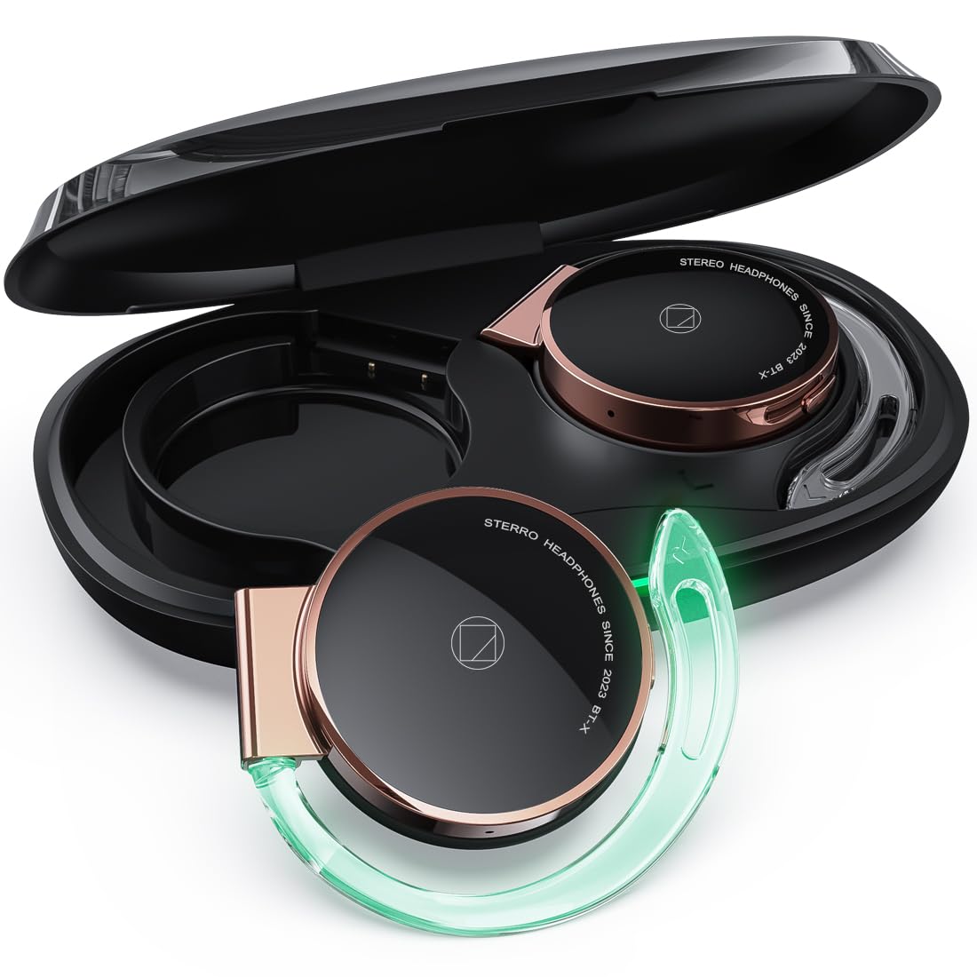 Bluetooth 5.3 Wireless On-Ear Clip Headphones with Ear Hook - Open Ear Design for Comfortable All-Day Use - Perfect for Home, Office, Gym & Outdoor Activities