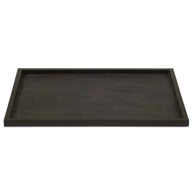 Comatec Faux Slate Serving Tray - 10.75 Inch Rustic Wooden Look Decorative Tray for Dining, Kitchen, Coffee Table & Home Decor