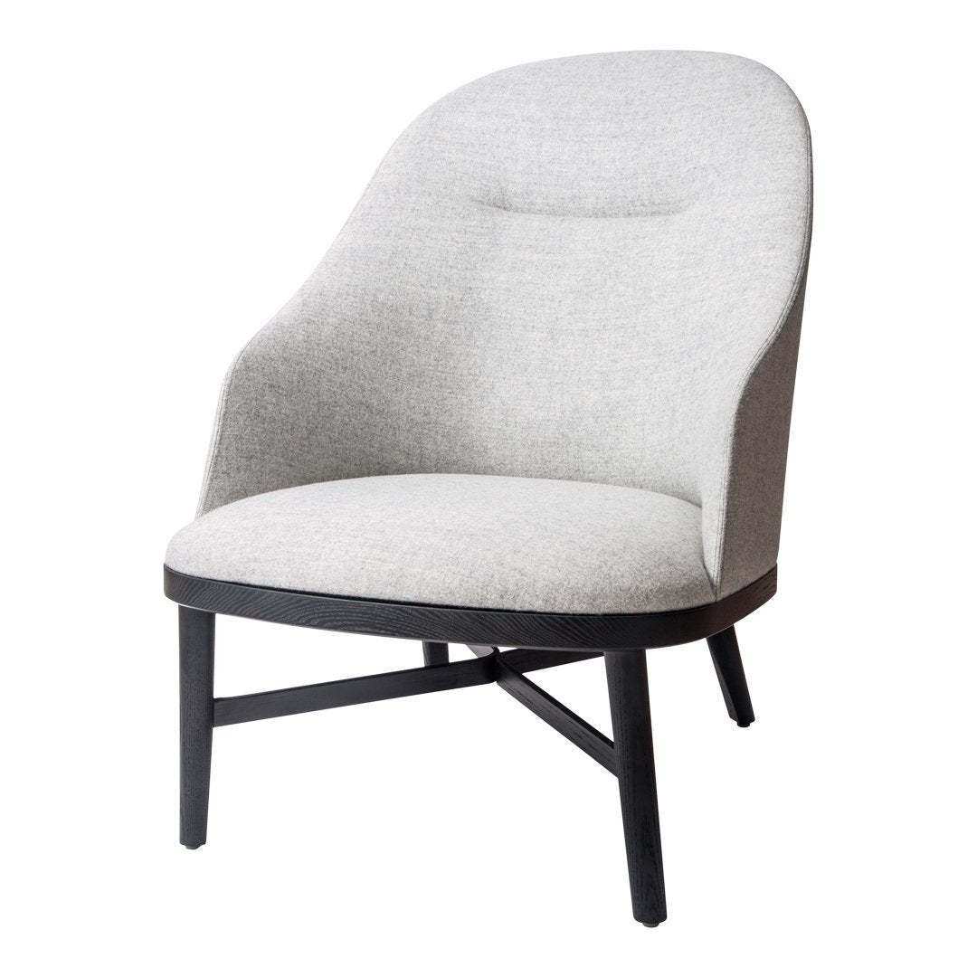 Bund Lounge Chair - Modern Accent Chair for Living Room, Bedroom & Patio - Comfortable Upholstered Armchair with Wooden Legs - Perfect for Relaxing, Reading & Lounging