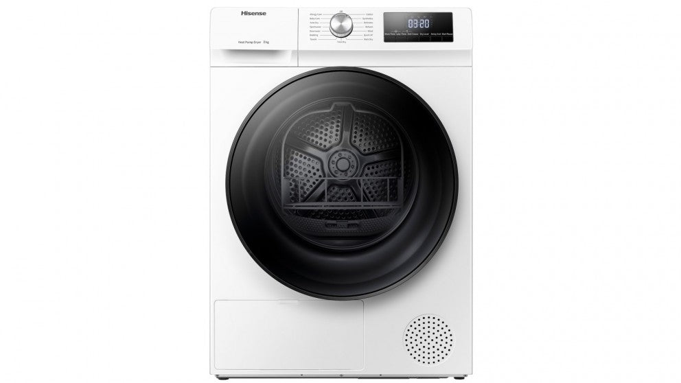 Hisense 8kg Heat Pump Dryer HDFY80H - Energy Efficient, Quiet & Fast Drying for Home Laundry - Perfect for Apartments, Small Families & Eco-Friendly Living