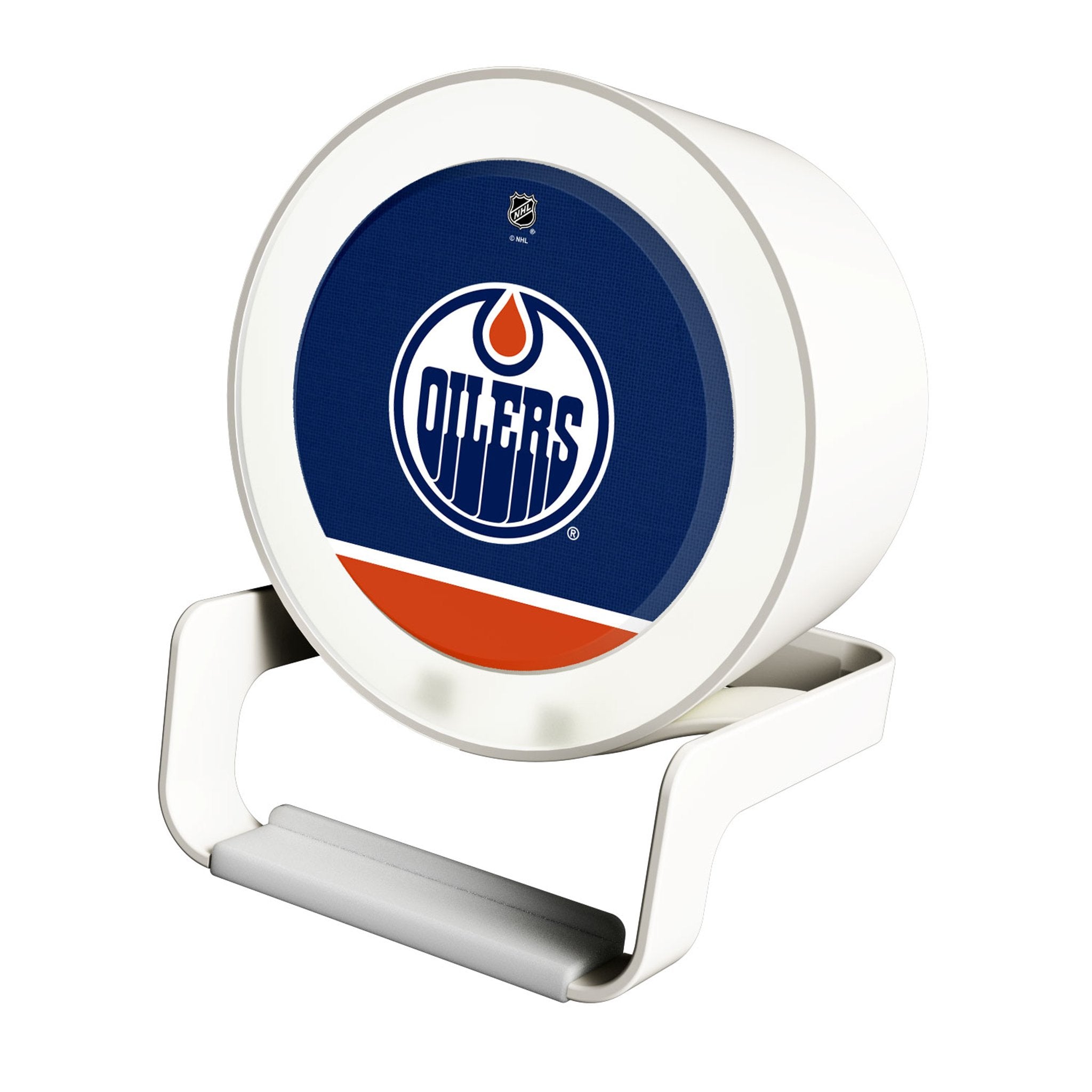 Edmonton Oilers Endzone Solid Night Light with USB Charger & Bluetooth Speaker - Perfect for Bedroom, Game Room, and Sports Fan Gifts