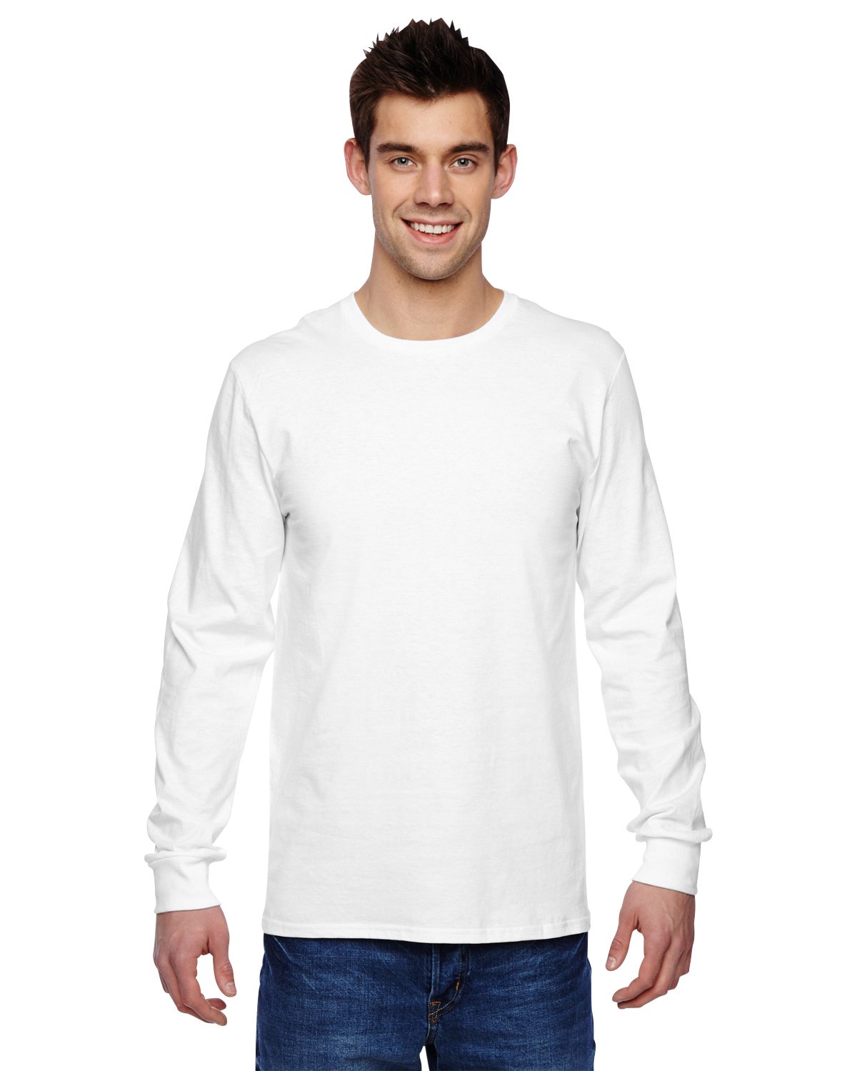 Fruit of Loom Men's Soft Cotton Sofspun Crew Neck T-Shirt with Shoulder Cuffs - Comfortable Casual Wear for Everyday, Gym & Outdoor Activities