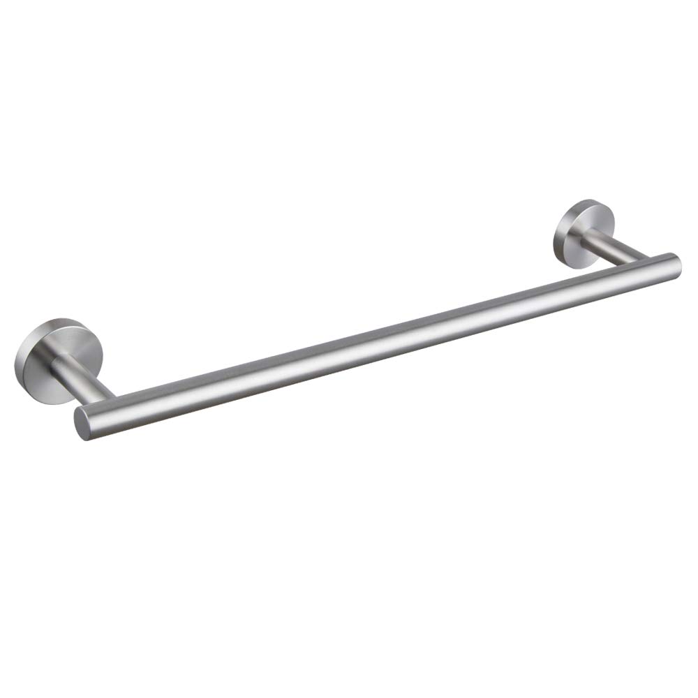 BEIGEEWY 18-Inch Stainless Steel Towel Bar - SUS 304 Brushed Nickel Wall Mounted Bathroom Towel Holder - Modern Bathroom Accessories for Spa, Shower & Home Decor
