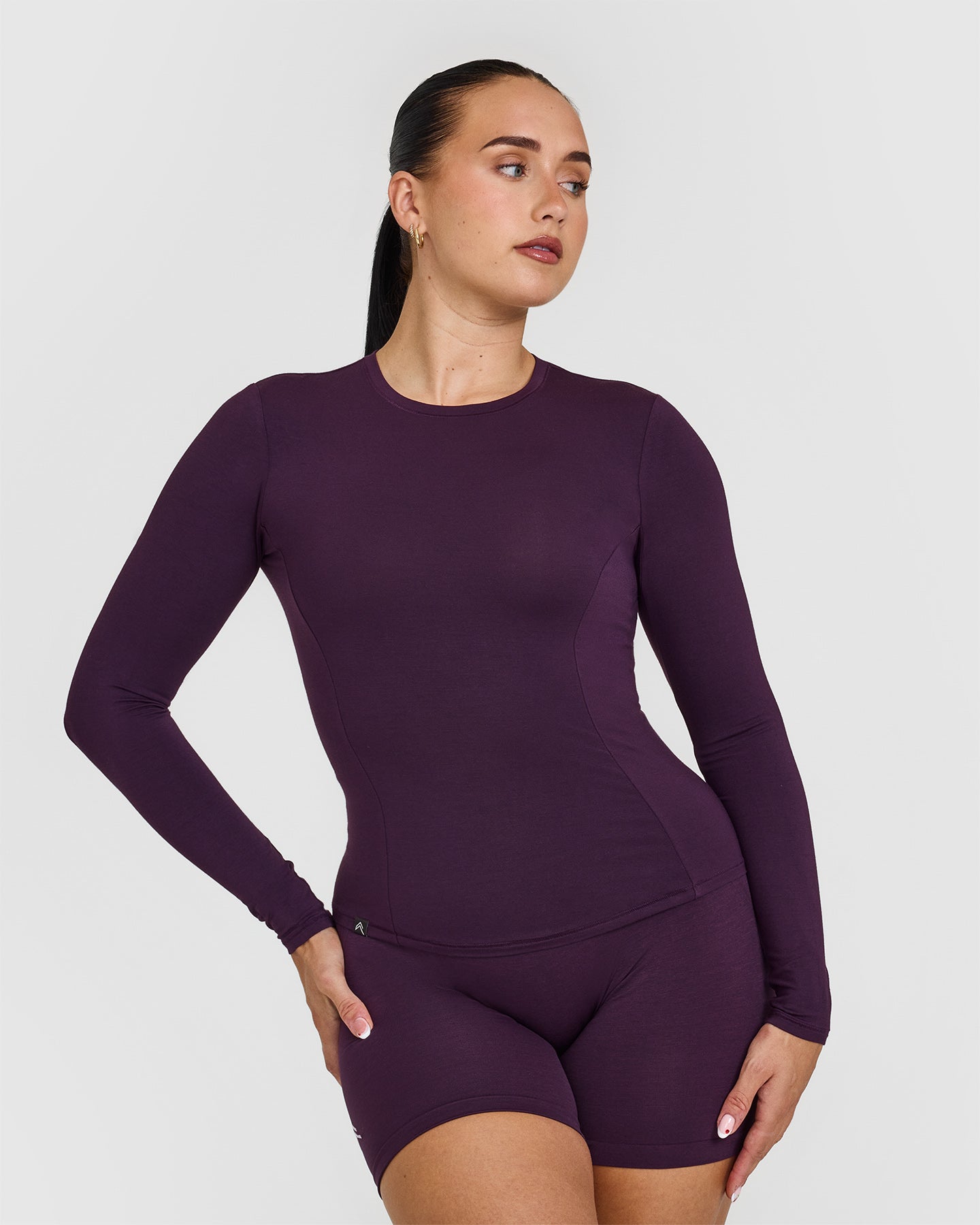 Mellow™ Soft Long Sleeve Women's Top in Blackberry Purple | Comfortable Stretchy Casual Shirt for Everyday Wear, Work & Layering