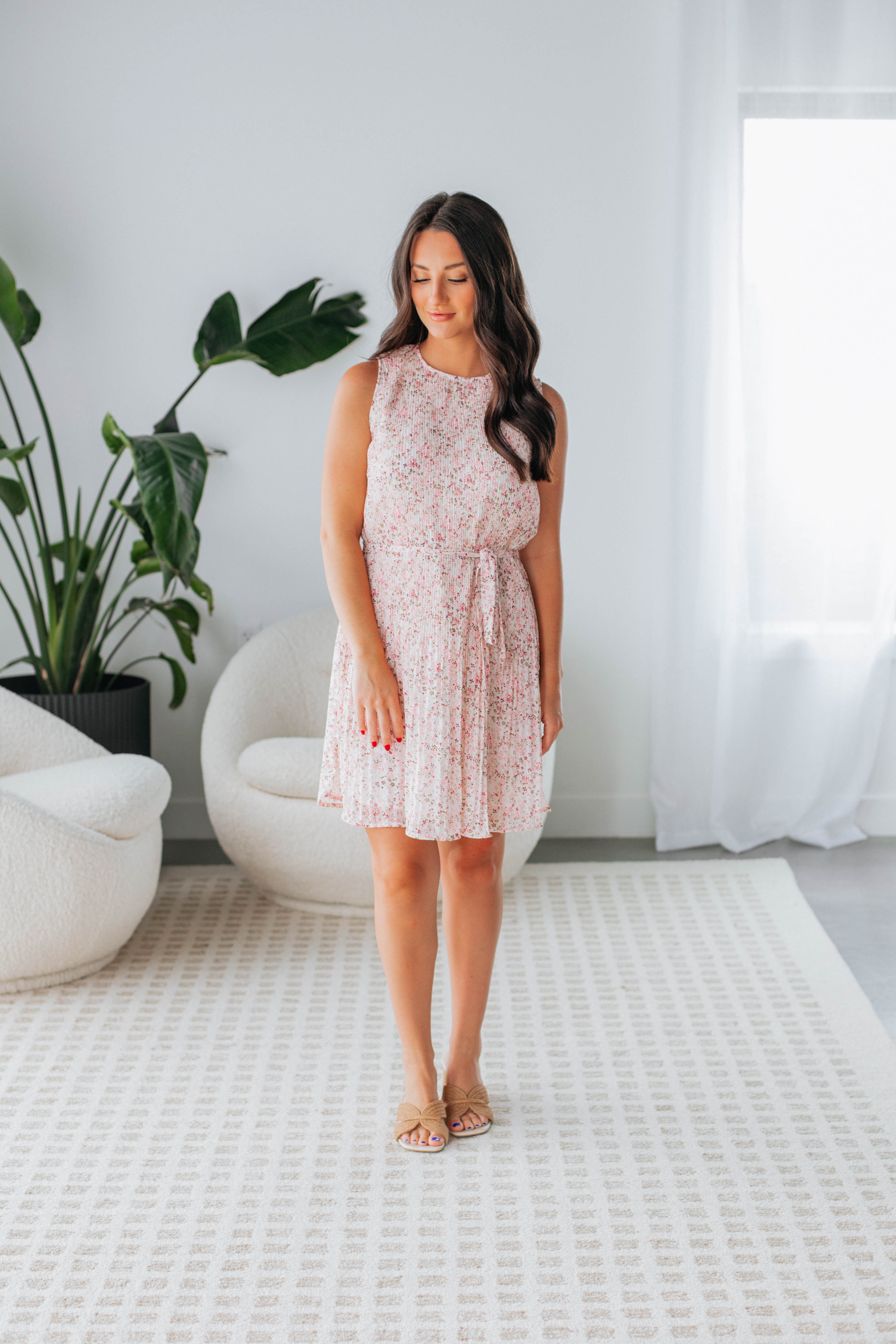 Marla Floral Dress for Women - Elegant Cream Summer Maxi Dress with Flowy Skirt - Perfect for Beach Vacations, Weddings & Date Nights