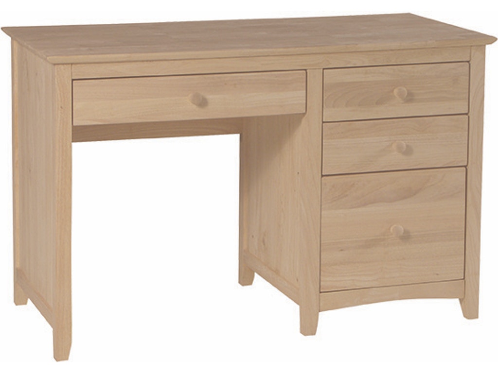 Lancaster Study Desk for Students - Modern Wooden Writing Desk with Storage Shelf | Perfect for Dorm Rooms, Home Office & Small Spaces