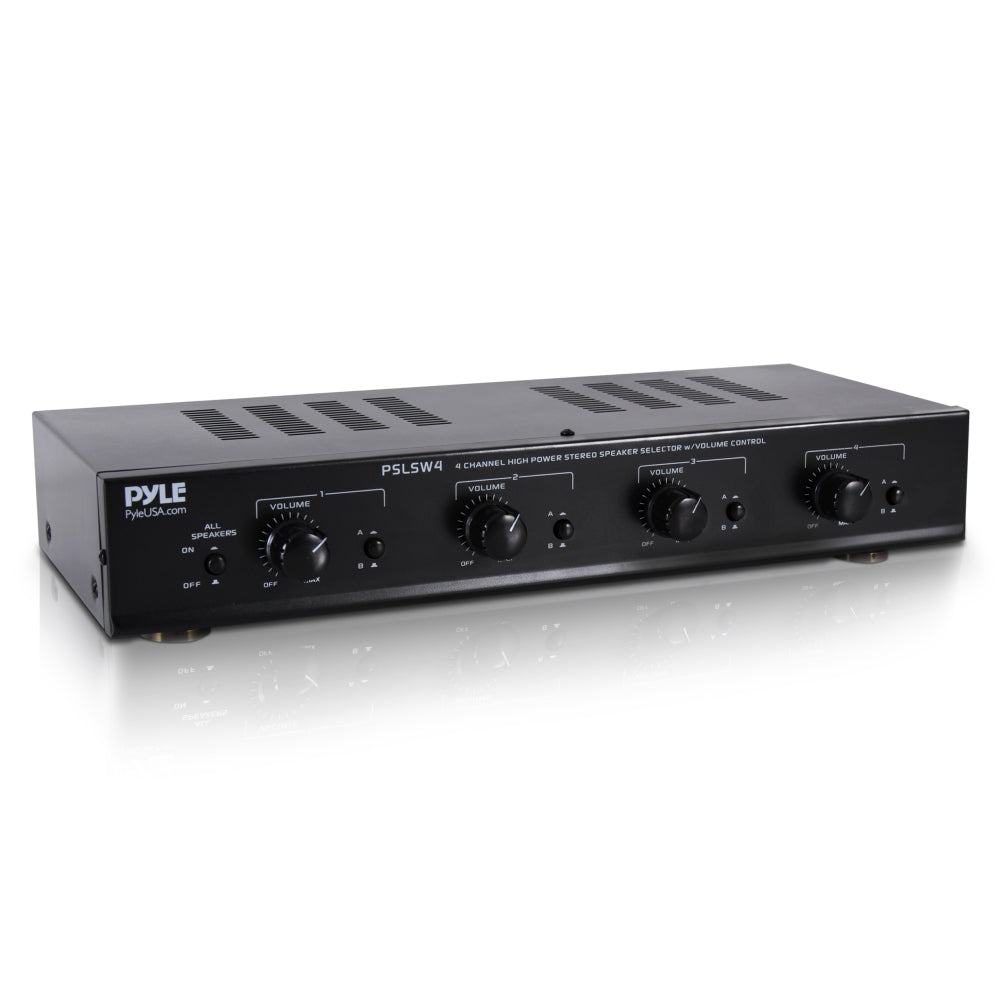 4-Channel Speaker Selector System - Multi-Room Audio Distribution for Home Theater & Whole House Music | Perfect for Living Room, Bedroom, and Outdoor Entertainment
