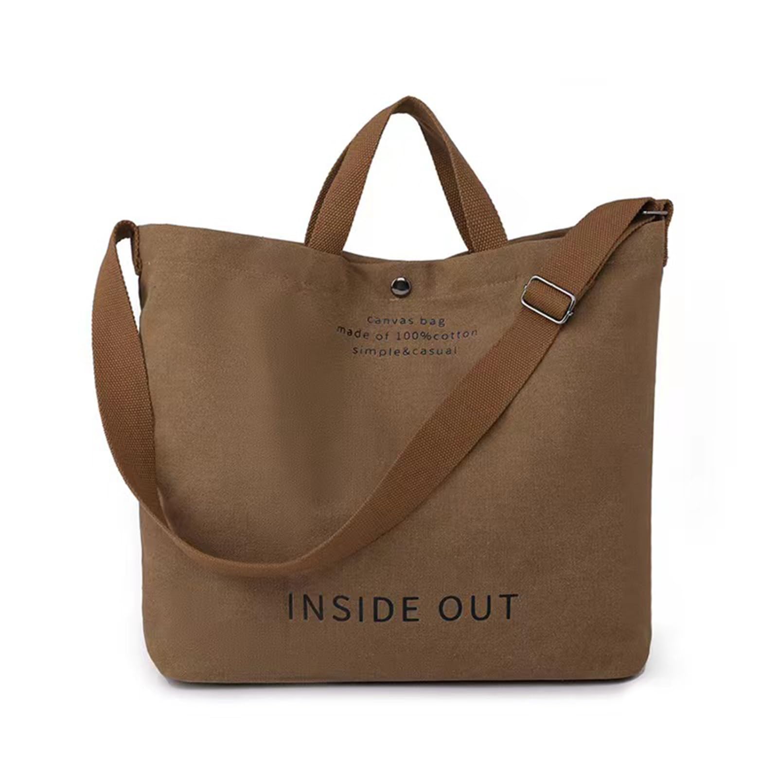 Stylish Large Canvas Tote Bag for Women - Fashionable Casual Shoulder Bag with Crossbody & Top Handle | Perfect for Work, Travel, Shopping & Beach Outings