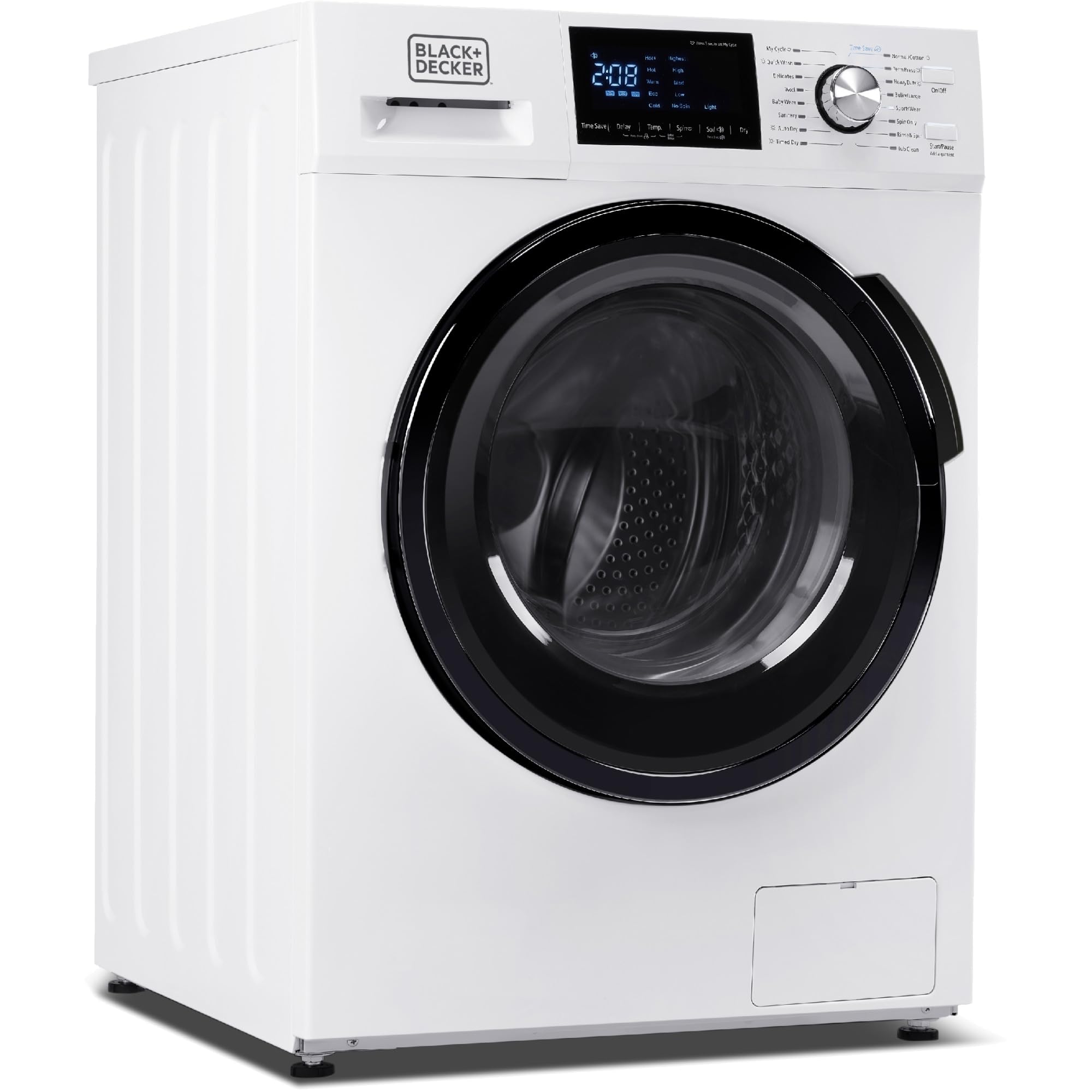 BLACK+DECKER 2.7 Cu. Ft All-in-One Washer Dryer Combo with LED Display & 16 Wash Cycles - Compact Laundry Solution for Apartments, RVs & Small Spaces