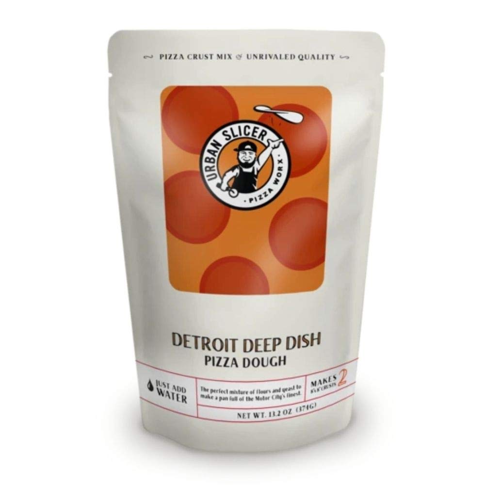 Urban Slicer Detroit Deep Dish Pizza Dough 380g - Authentic Chicago Style Pizza Crust for Home Baking | Perfect for Family Dinners, Game Nights & Italian Cuisine Lovers