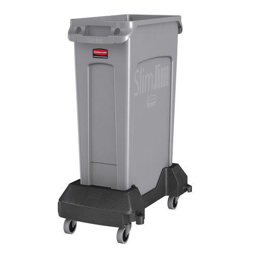 Rubbermaid Slim Jim Trolley Cart for 3540 & 3541 Storage Containers - Heavy Duty Utility Cart with Wheels for Kitchen, Office, or Warehouse Organization - Black