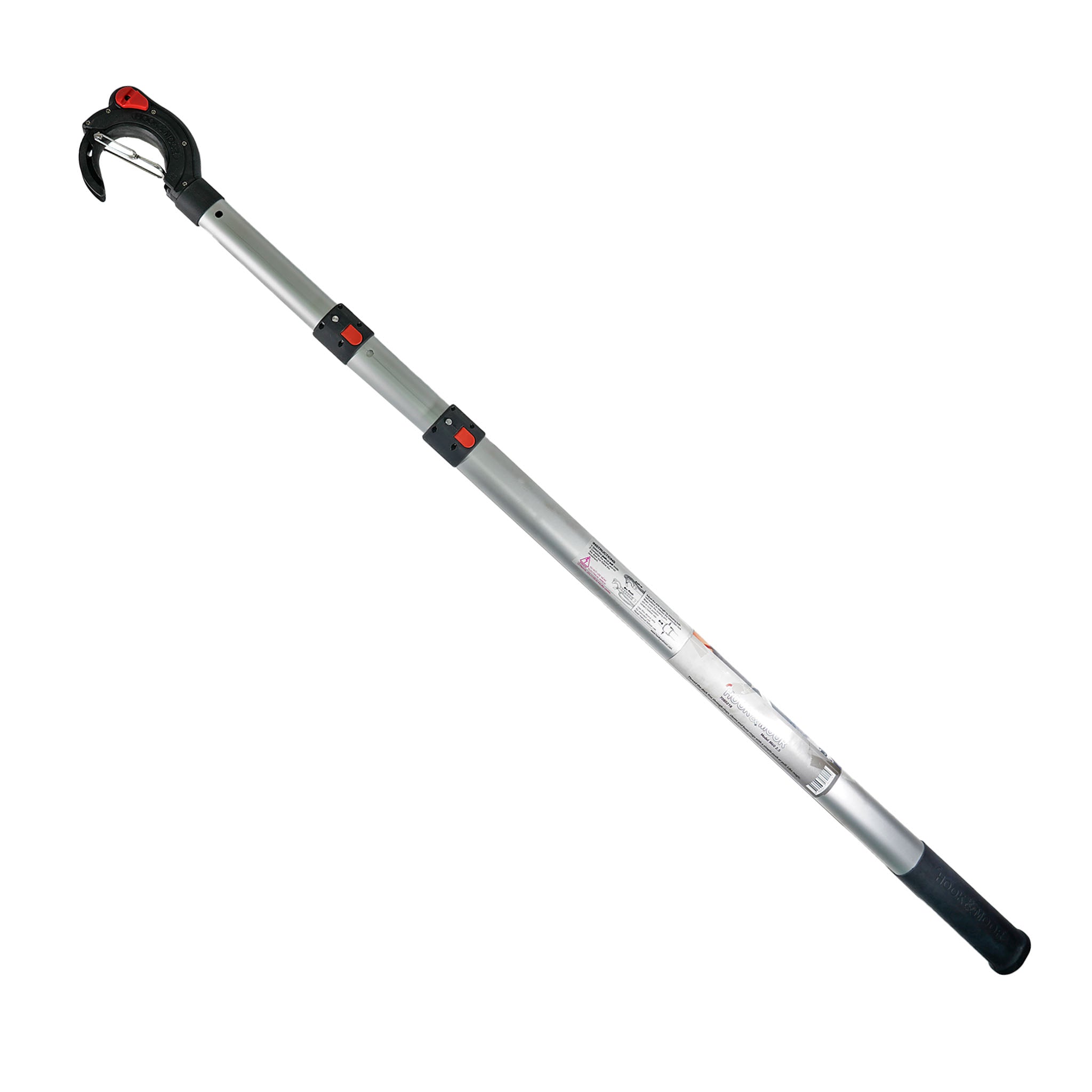 Hook & Moor Telescoping Boat Hook with Moor Hook - Adjustable Length (Multiple Sizes) - Perfect for Docking, Mooring & Marine Safety
