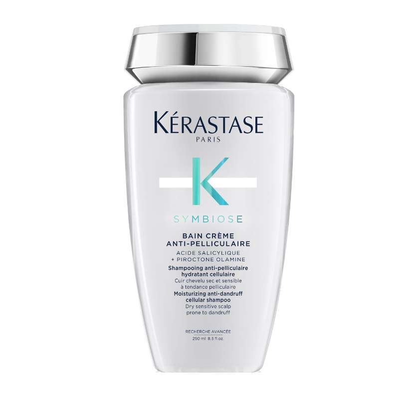 Kérastase Symbiose Moisturizing Anti-Dandruff Cellular Shampoo for Dry & Sensitive Scalp - Gentle Daily Hair Care for Flaky Scalp Relief