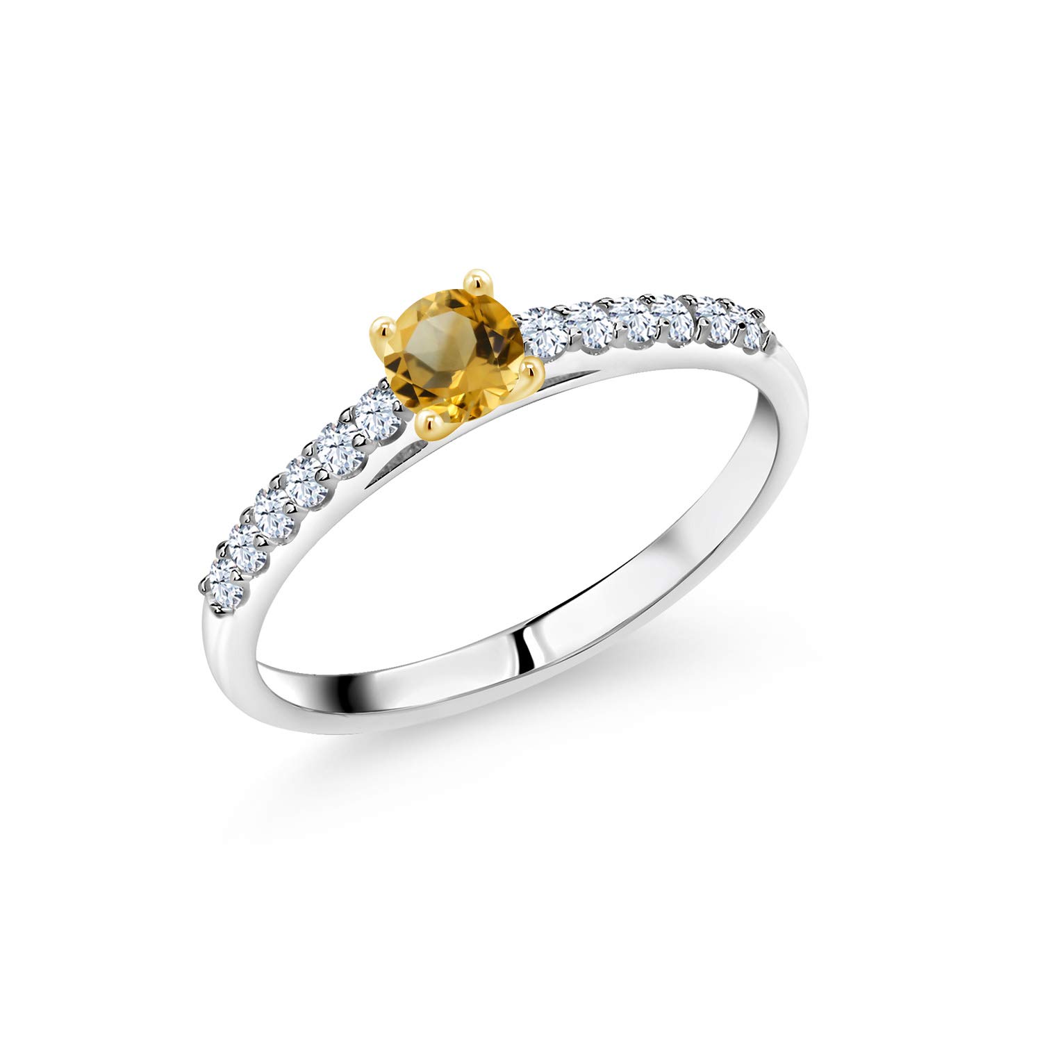 925 Silver Citrine Sapphire Engagement Ring for Women - Perfect for Proposals & Anniversaries