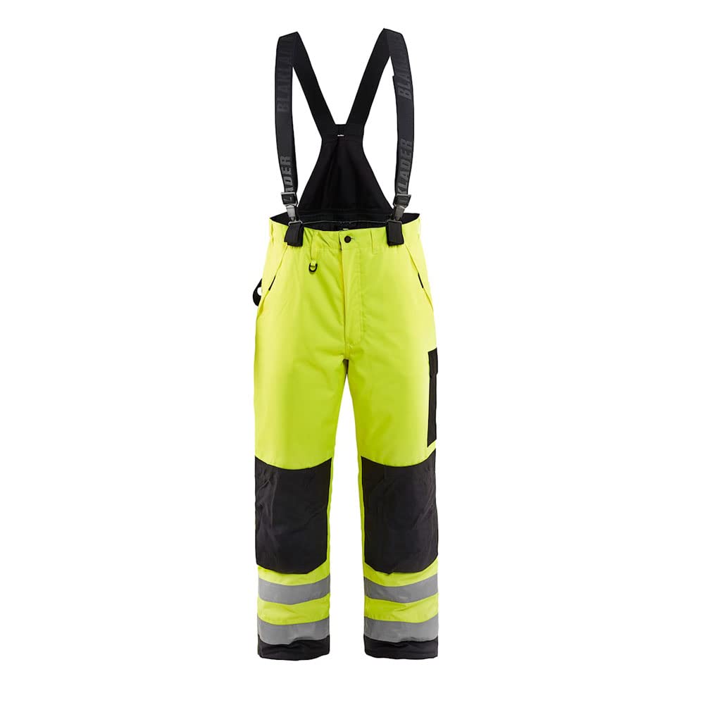 BLÅKLÄDER Men's High Visibility Winter Work Pants - Reflective Safety Trousers for Cold Weather Construction & Outdoor Jobs
