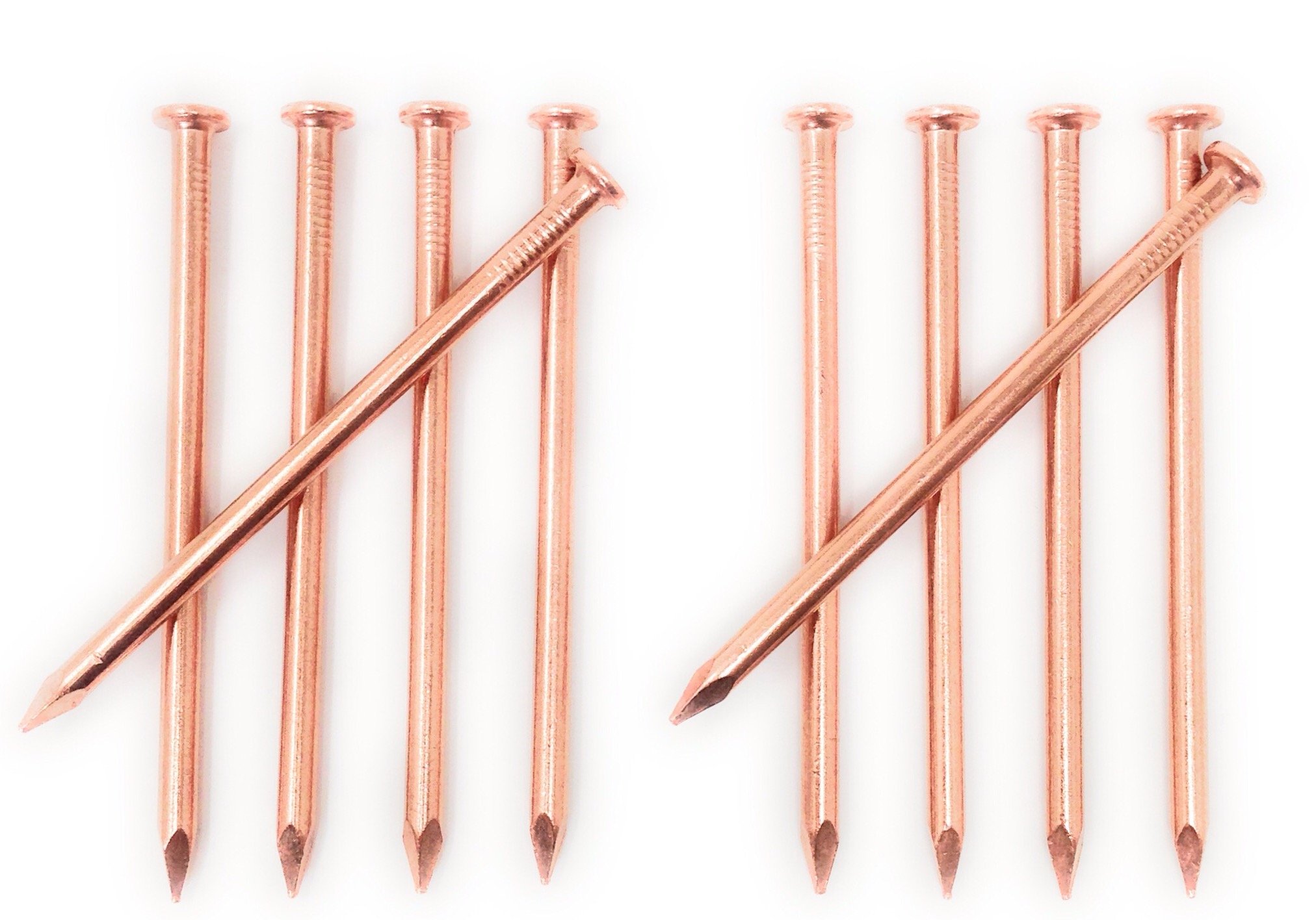 4 Inch Solid Copper Nails - Pack of 10 Heavy Duty Copper Spikes for Woodworking, Roofing & DIY Projects
