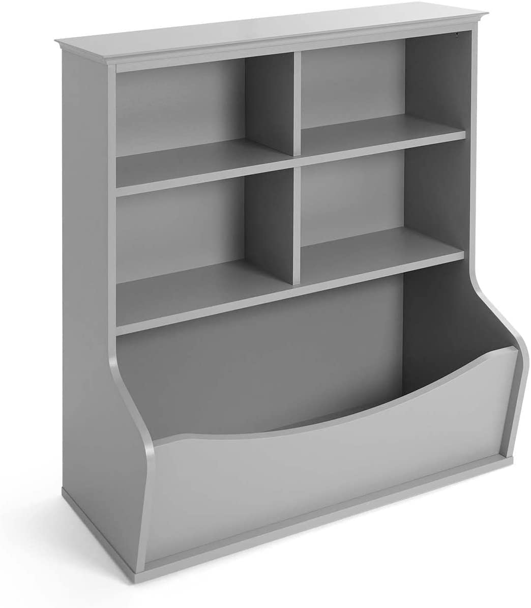 Fencer Kids Bookshelf with Toy Storage Cubbies & Cabinet - Sturdy Wooden Organizer for Bedroom, Playroom, Hallway & Kindergarten - Perfect for Books, Toys & Learning Supplies Storage