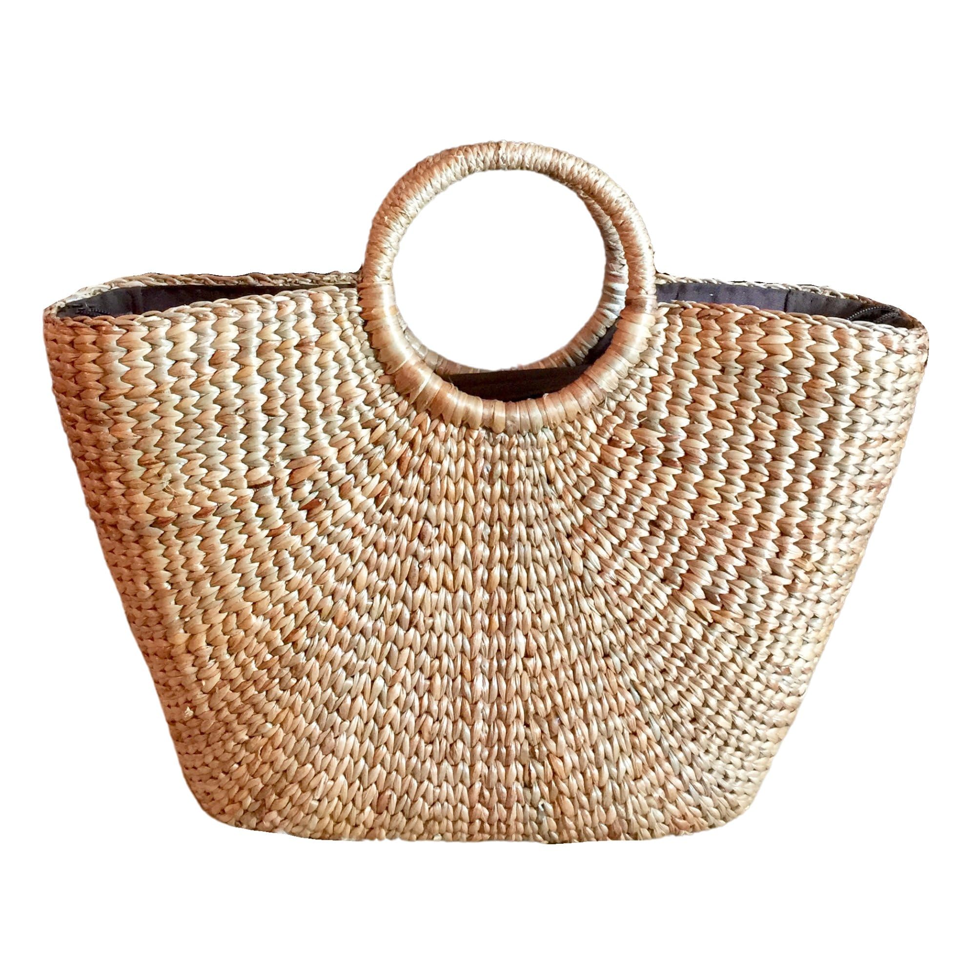 InfinityLoveCo Large Handwoven Straw Beach Tote Bag - Natural Woven Basket Purse for Women, Summer Vacation, Picnic & Outdoor Activities | Perfect for Beach, Pool, Shopping & Travel