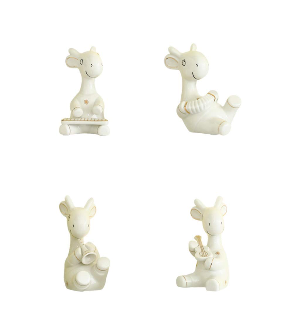 LMZ Creative Ceramic Cartoon Deer Music Ornament - Modern Desktop Decor, Cute Souvenir Gift for Bedroom, Living Room, Office | Birthday, Housewarming, Christmas Present | Perfect for Home Decor, Party Favors & Gift Giving