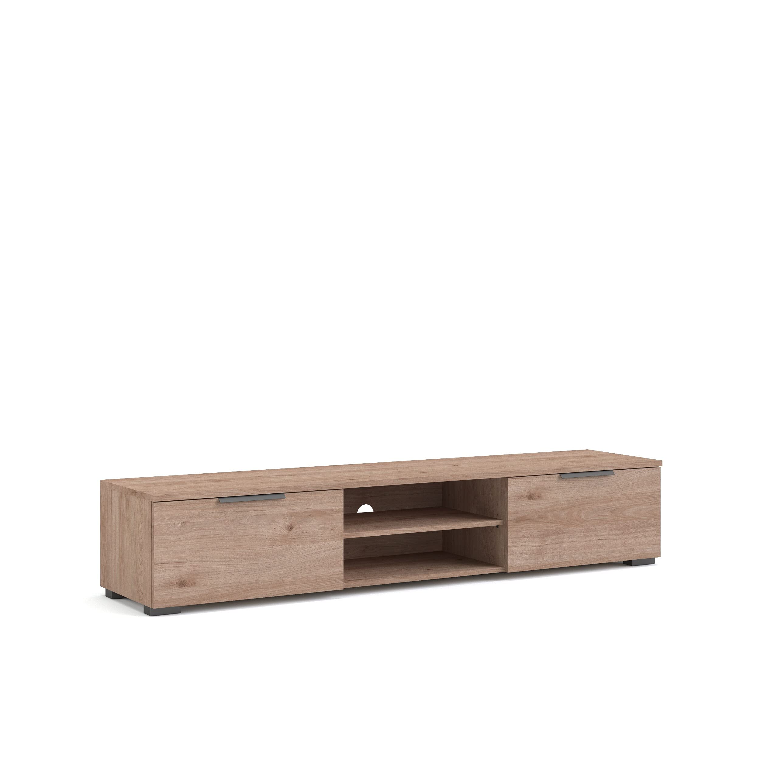 Tvilum Jackson Hickory TV Stand - Modern Entertainment Center with Storage for Living Room, Bedroom & Home Theater