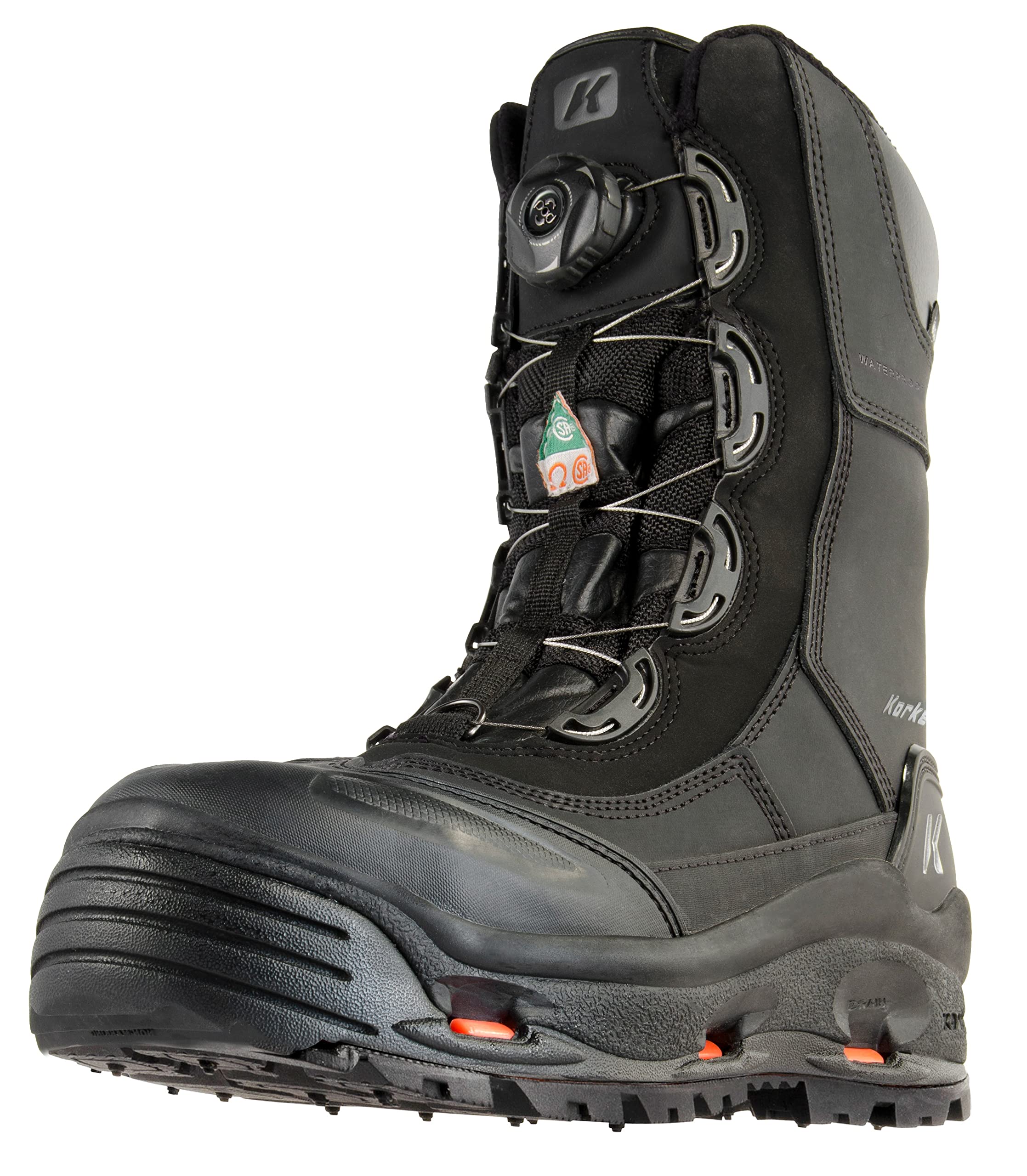 Korkers Men's Icejack Pro Industrial Safety Boot with Interchangeable Soles - Waterproof Winter Work Boots for Construction, Oil Rig & Outdoor Jobs