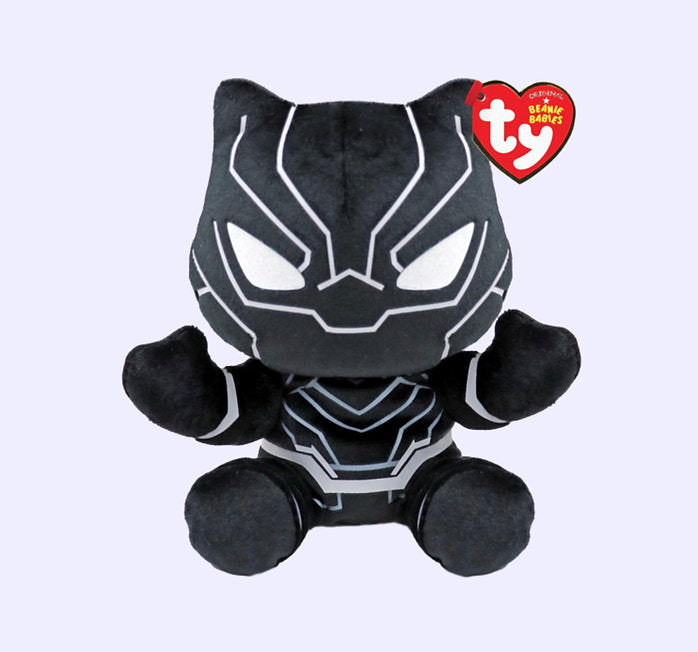 Black Panther Beanie Boo Plush Stuffed Animal - Cute Collectible Toy for Kids & Adults - Perfect for Gifts, Birthday Parties & Marvel Fans Collection