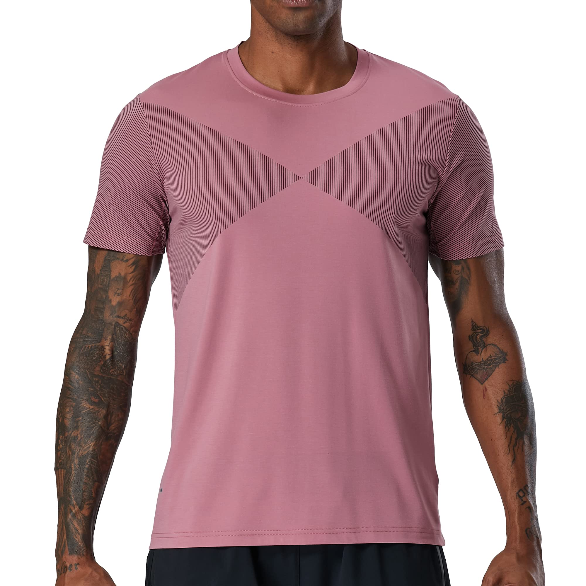Men's Moisture Wicking Workout Shirts - Short Sleeve Dry Fit Crew Neck T-Shirts for Gym, Running & Activewear | Breathable Quick Dry Performance Tees