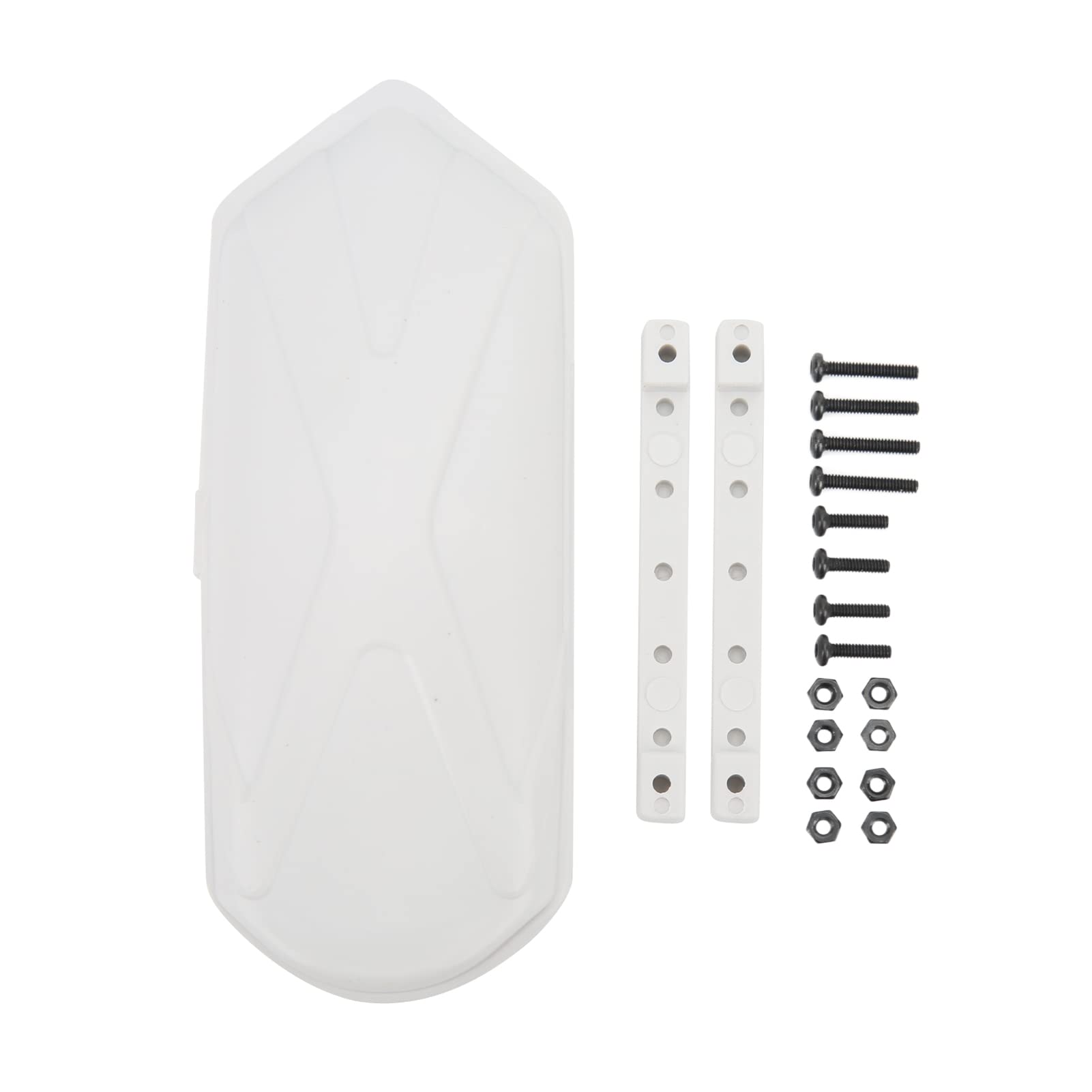 Demeras RC Car Luggage Case - Slip-Resistant, Easy Install Simulation Case for 1/24 RC Cars (White) - Perfect for Travel & Storage