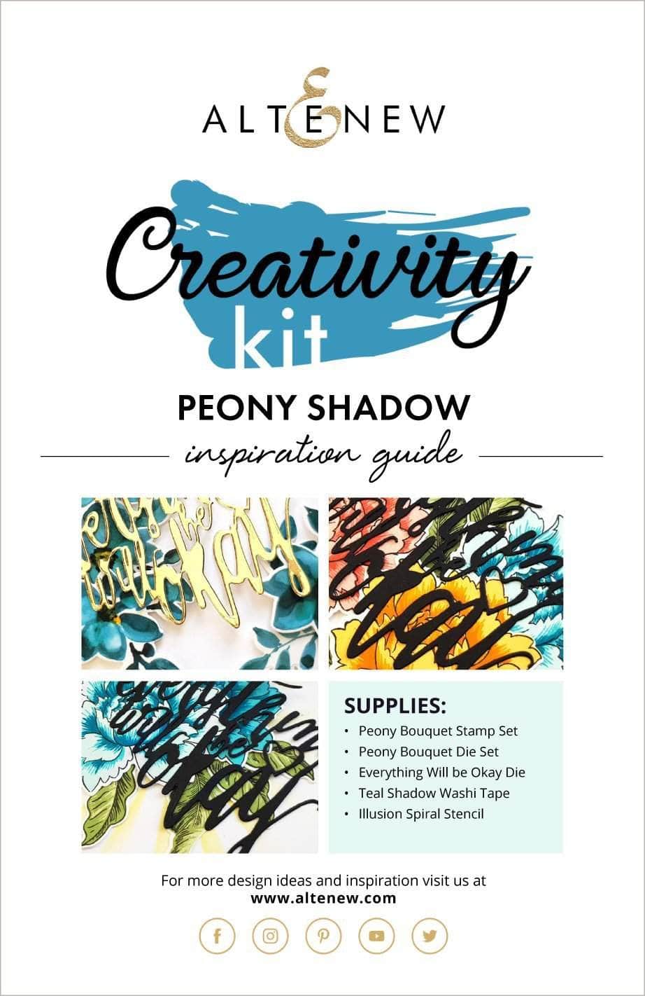 Peony Shadow Creativity Kit - DIY Floral Art Inspiration Guide for Home Decor & Gift Ideas